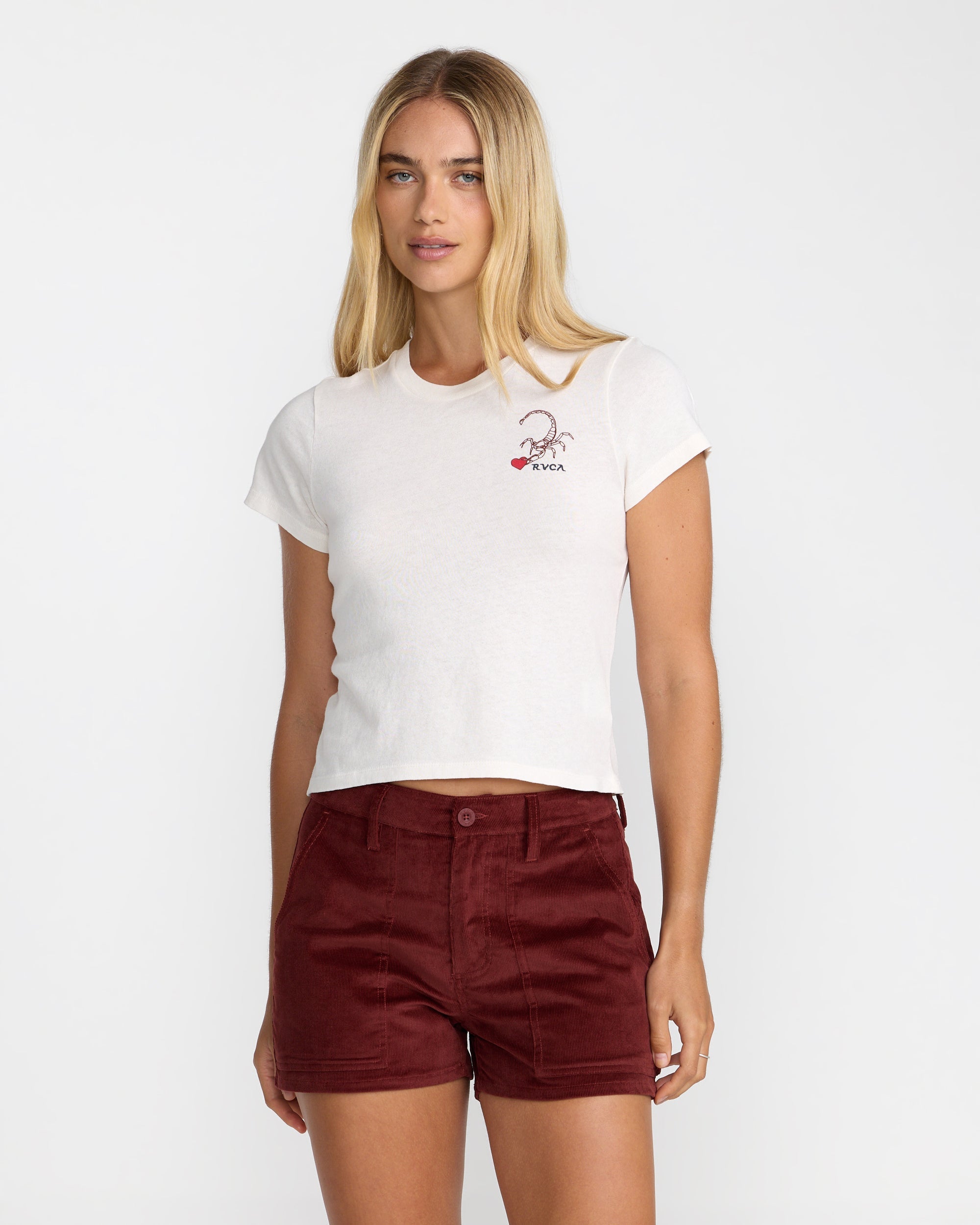 Scorpion 411 Tee - Cloud | RVCA for sale