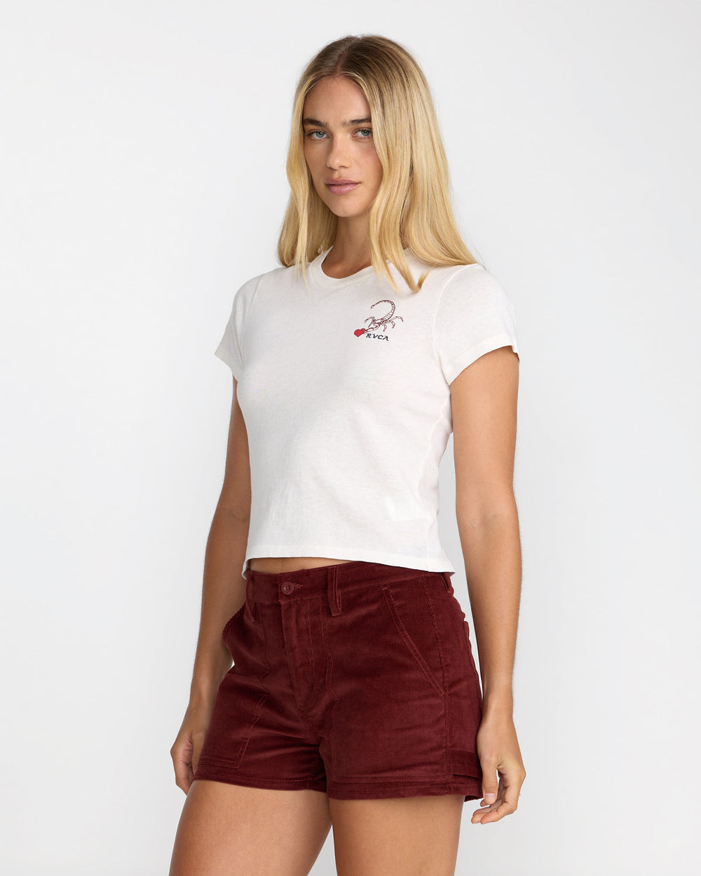 Scorpion 411 Tee - Cloud | RVCA for sale