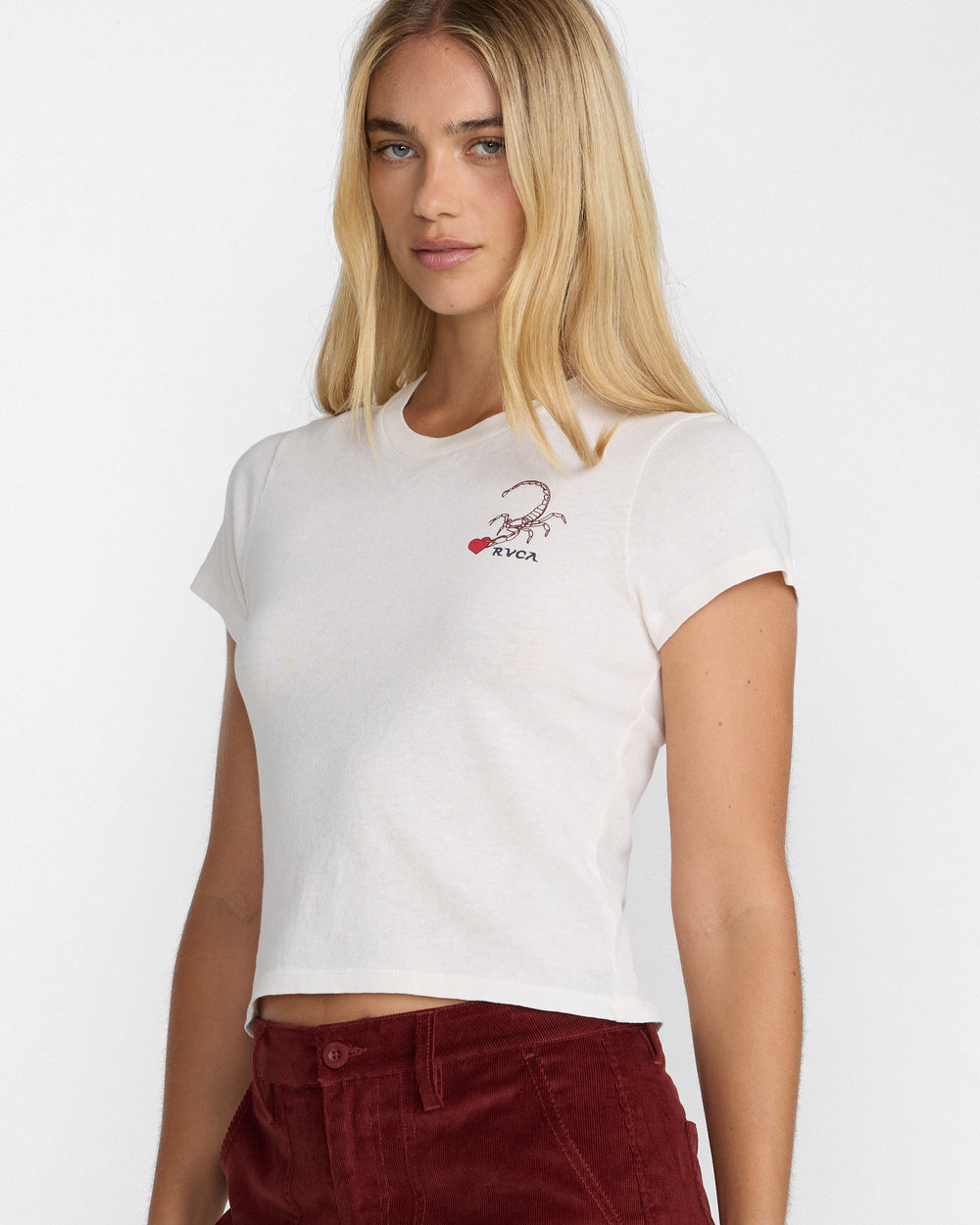 Scorpion 411 Tee - Cloud | RVCA for sale