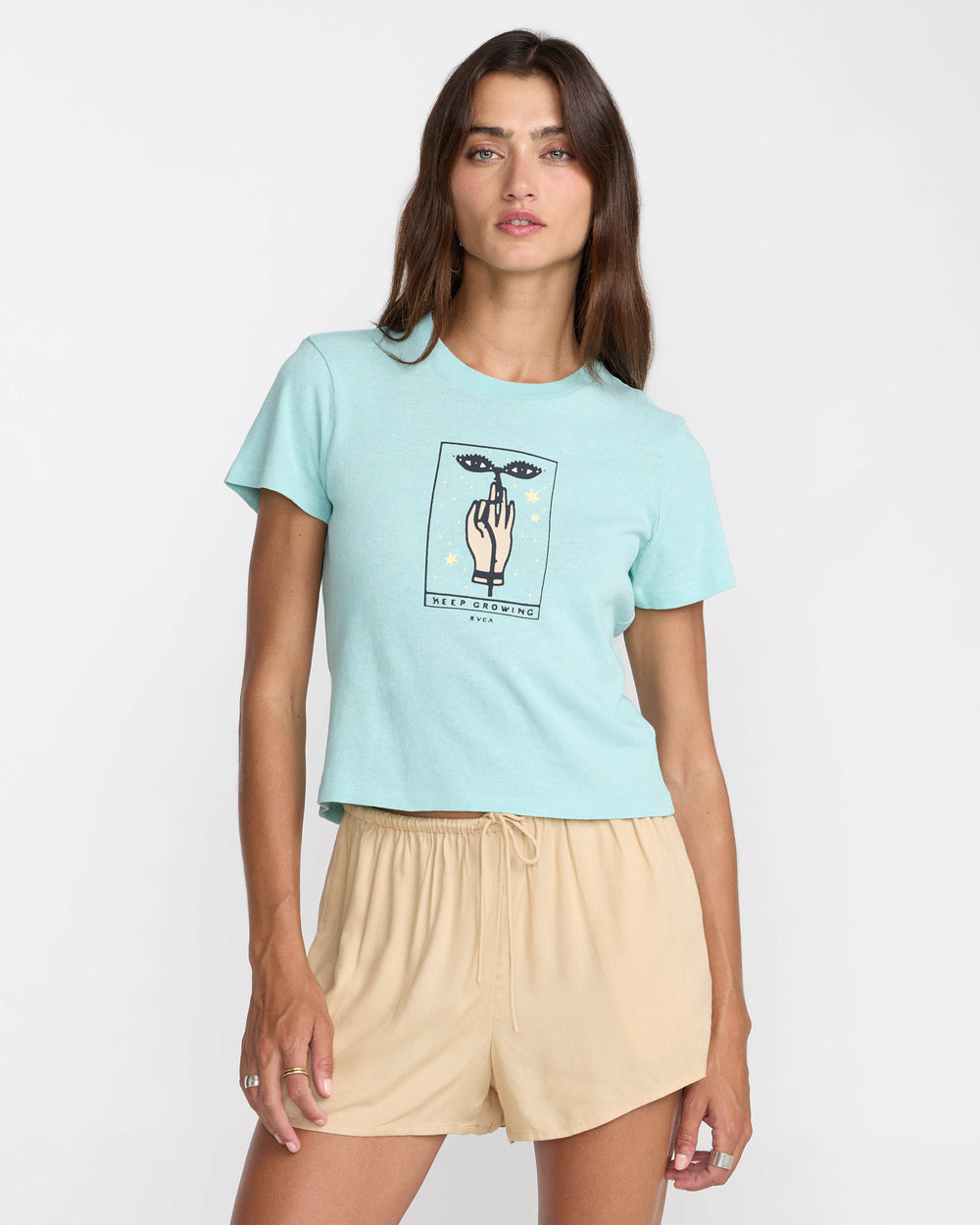 Keep Growing 411 Tee - Aqua Haze | RVCA outlet