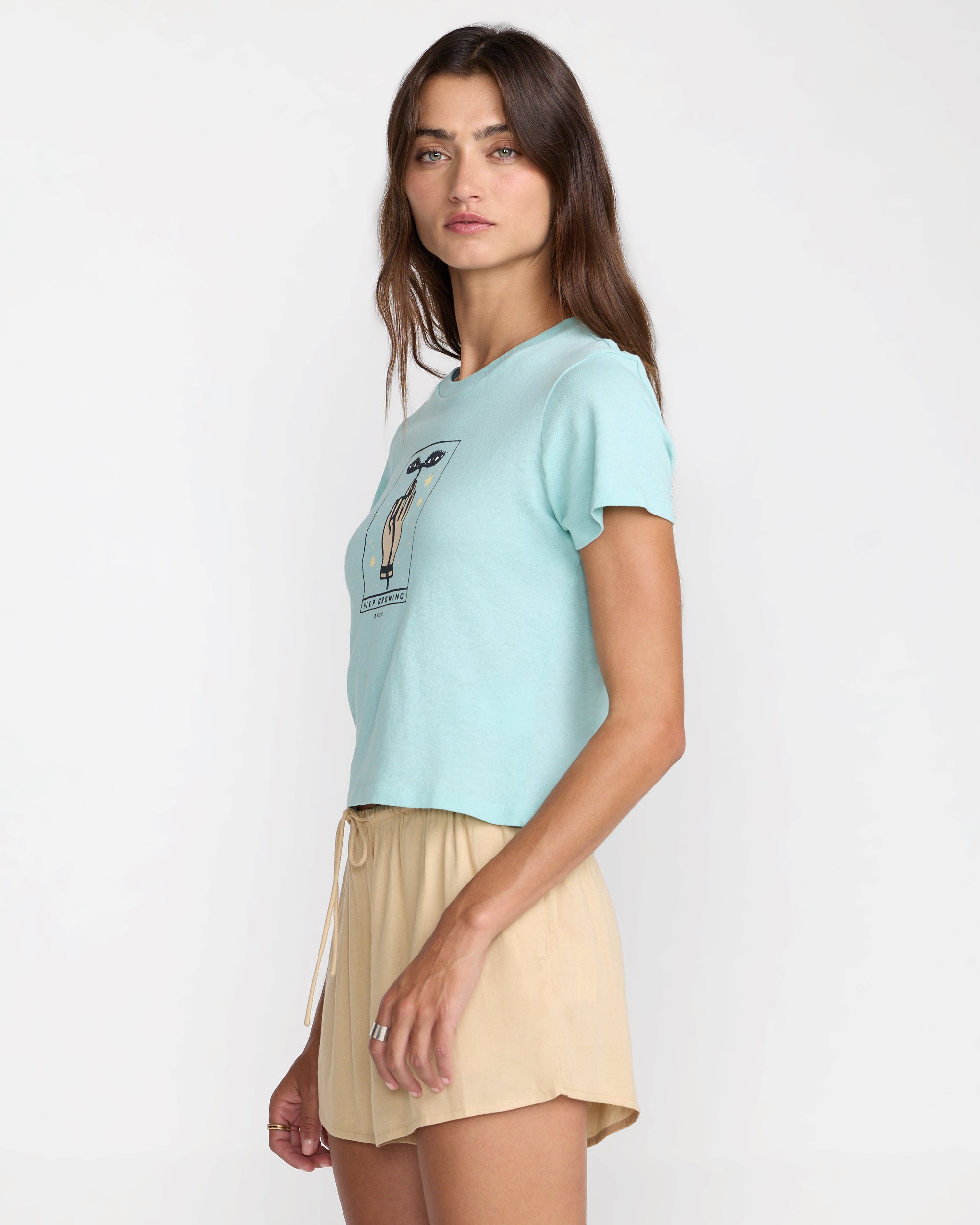 Keep Growing 411 Tee - Aqua Haze | RVCA outlet