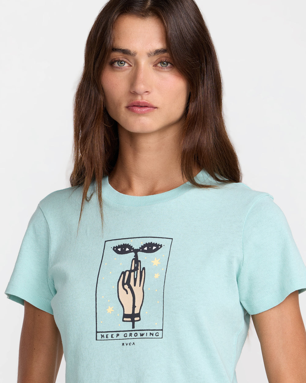 Keep Growing 411 Tee - Aqua Haze | RVCA outlet