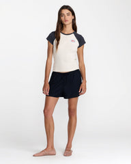 Workshop Short Sleeve Raglan - Washed Black | RVCA for sale