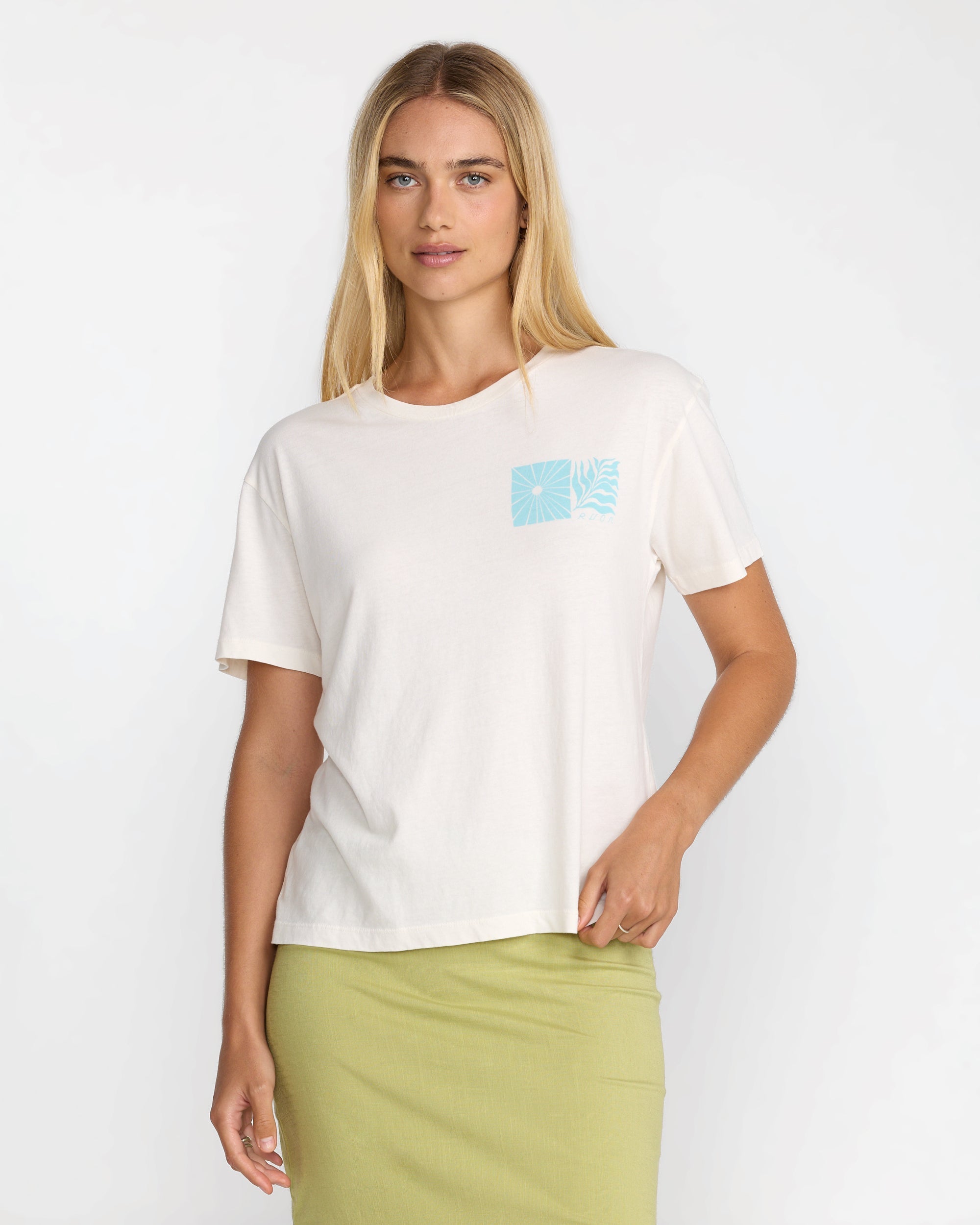 Sun Tides Icon Tee - Cloud | RVCA discount