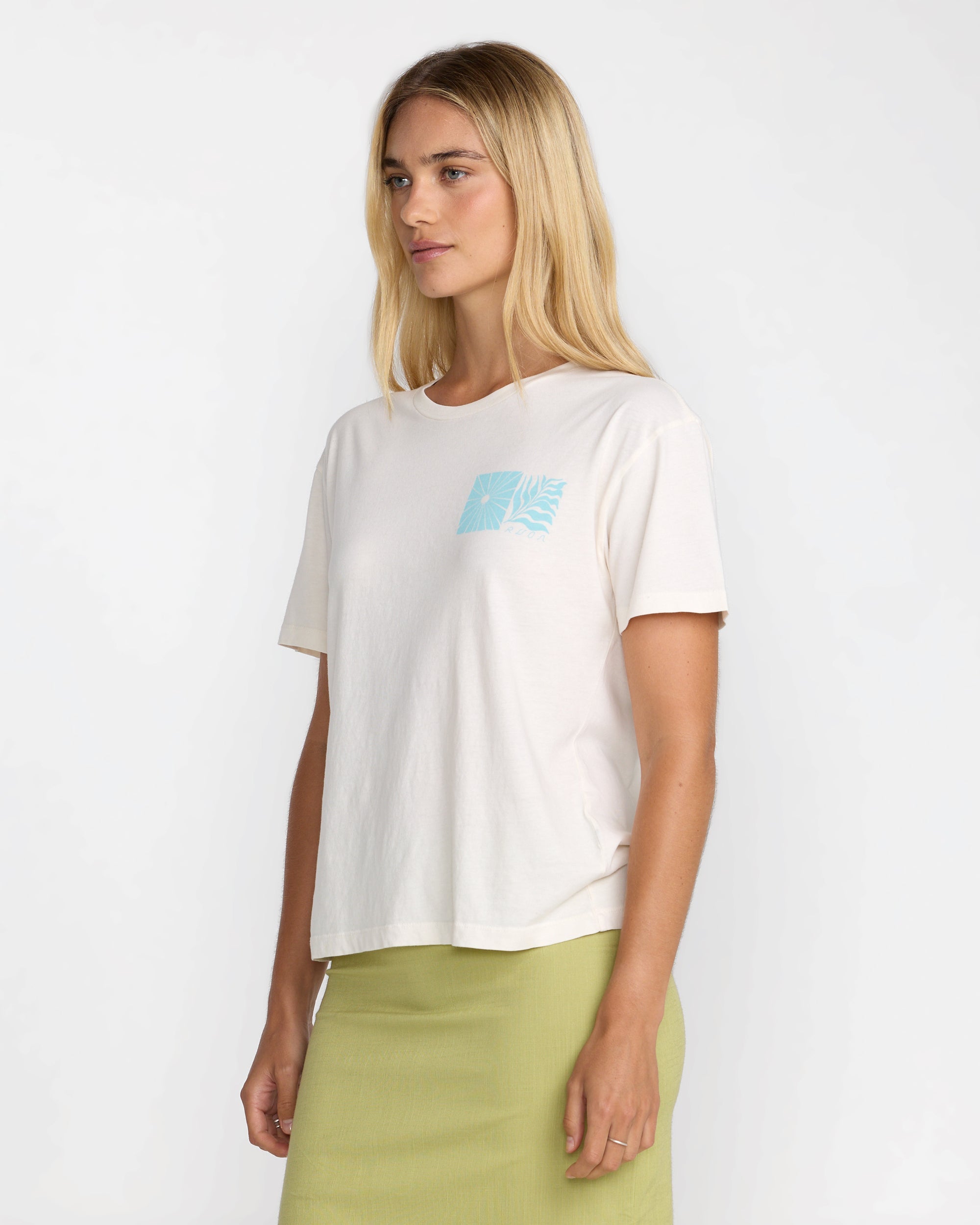 Sun Tides Icon Tee - Cloud | RVCA discount