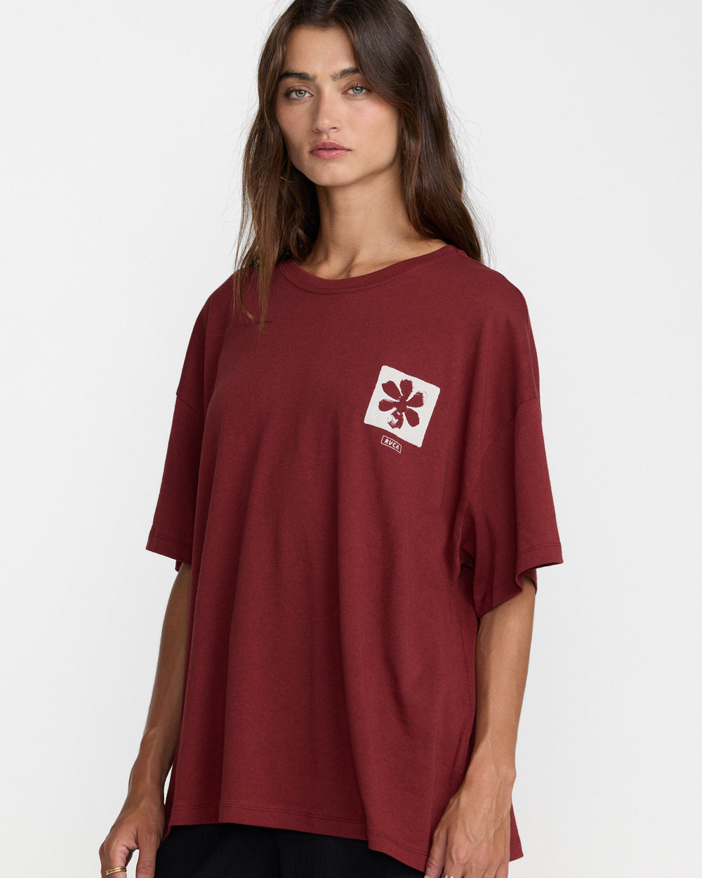 Open Minds Boyfriend Tee - Madder Brown | RVCA near me
