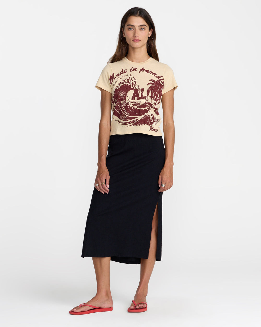Made In Paradise Tee - Light Tan | RVCA near me