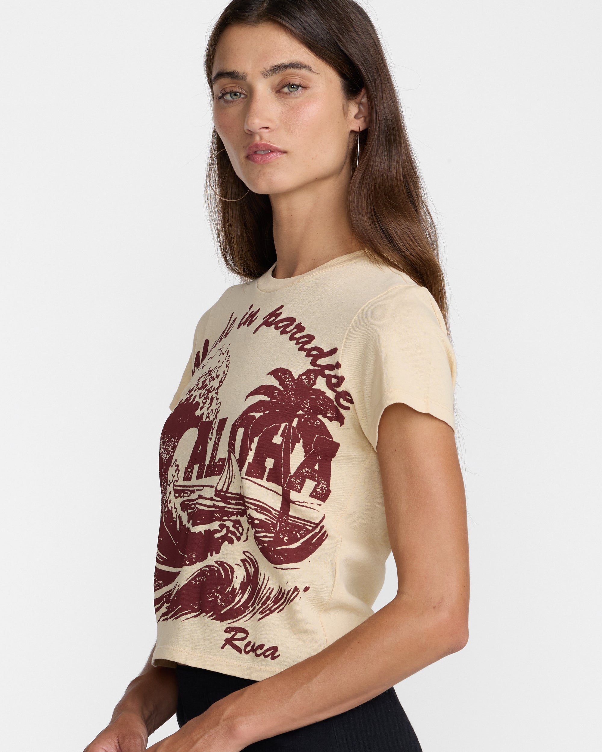 Made In Paradise Tee - Light Tan | RVCA near me