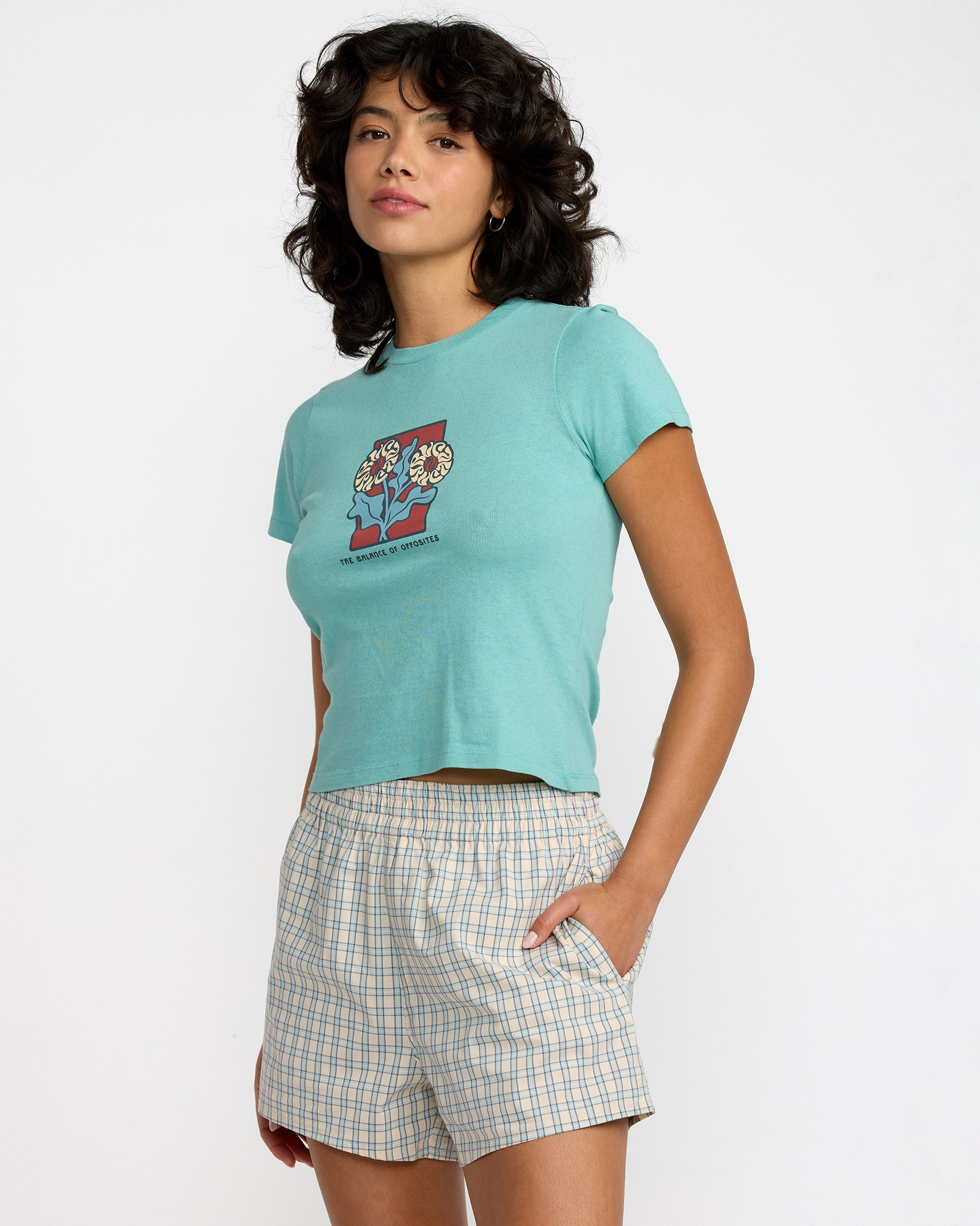 411 Tee - Sky Blue Solid | RVCA on sale