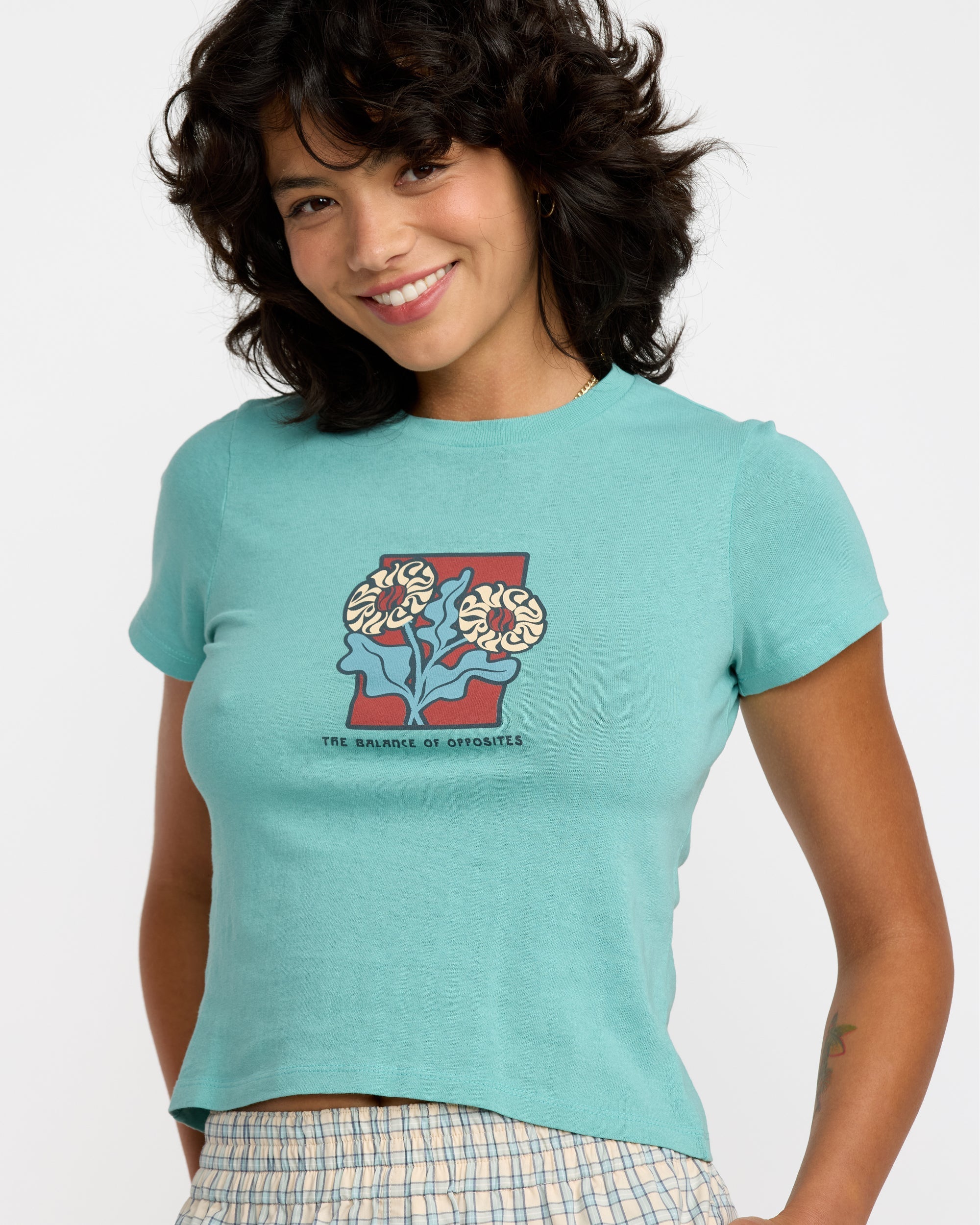 411 Tee - Sky Blue Solid | RVCA on sale
