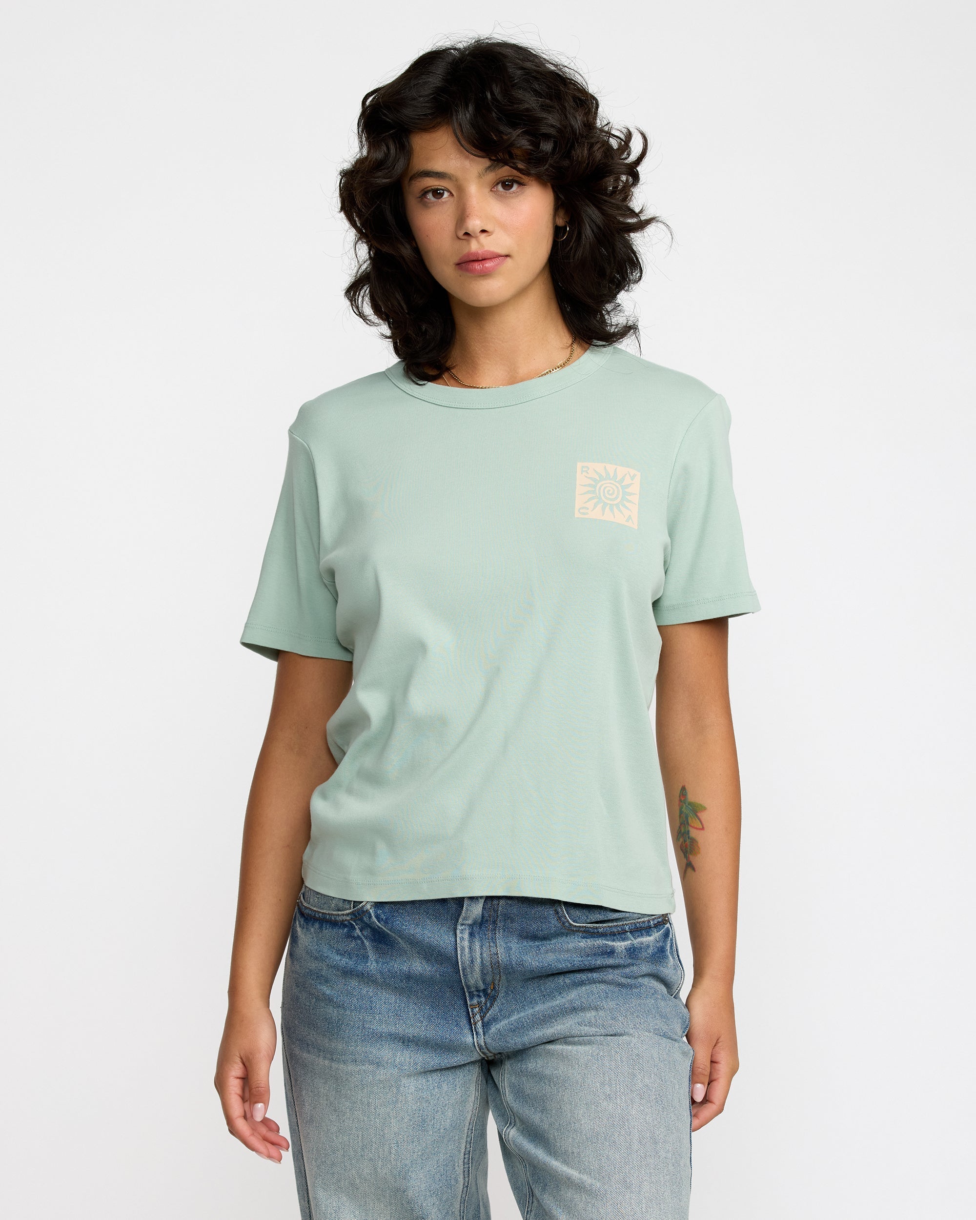 Daily Tee - Mist Blue Solid | RVCA outlet