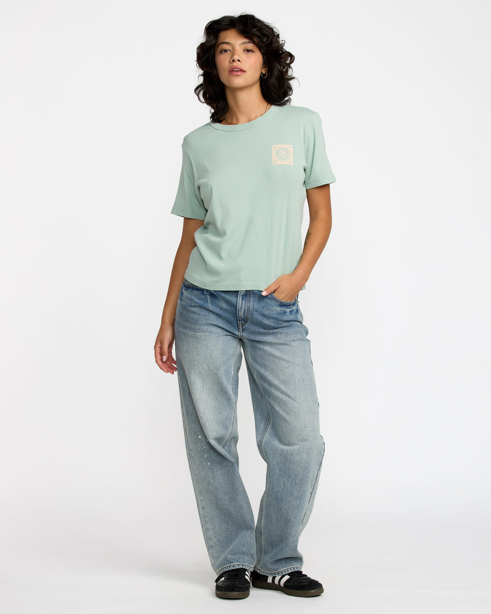 Daily Tee - Mist Blue Solid | RVCA outlet