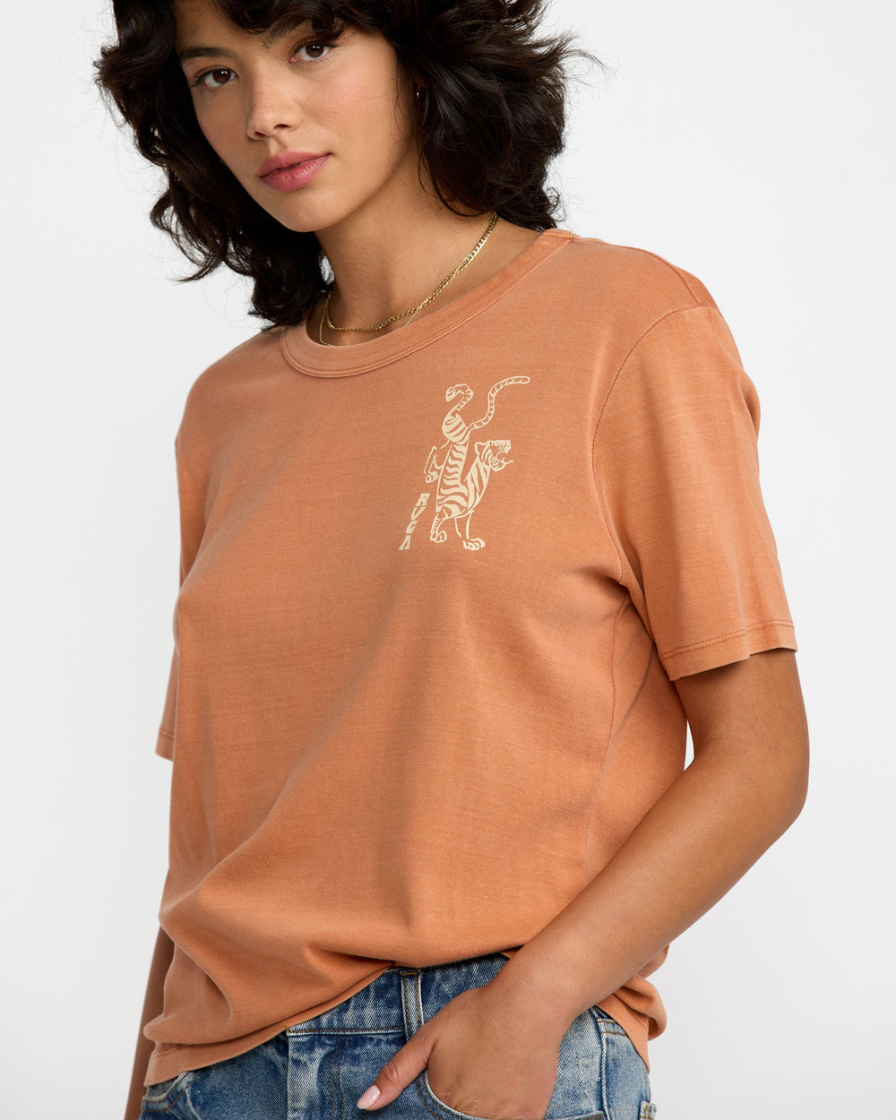 Daily Tee - Pumpkin Solid | RVCA outlet