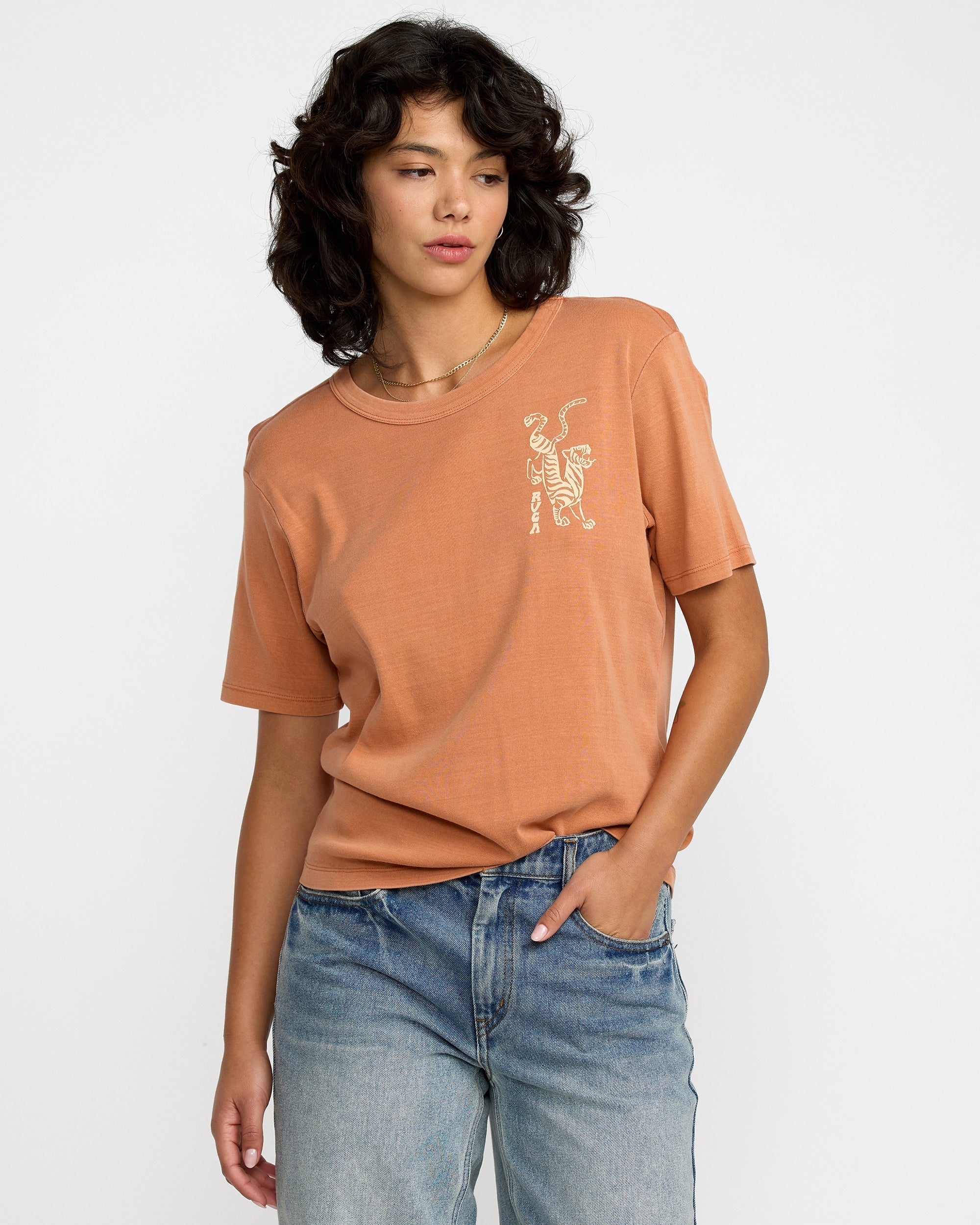 Daily Tee - Pumpkin Solid | RVCA outlet