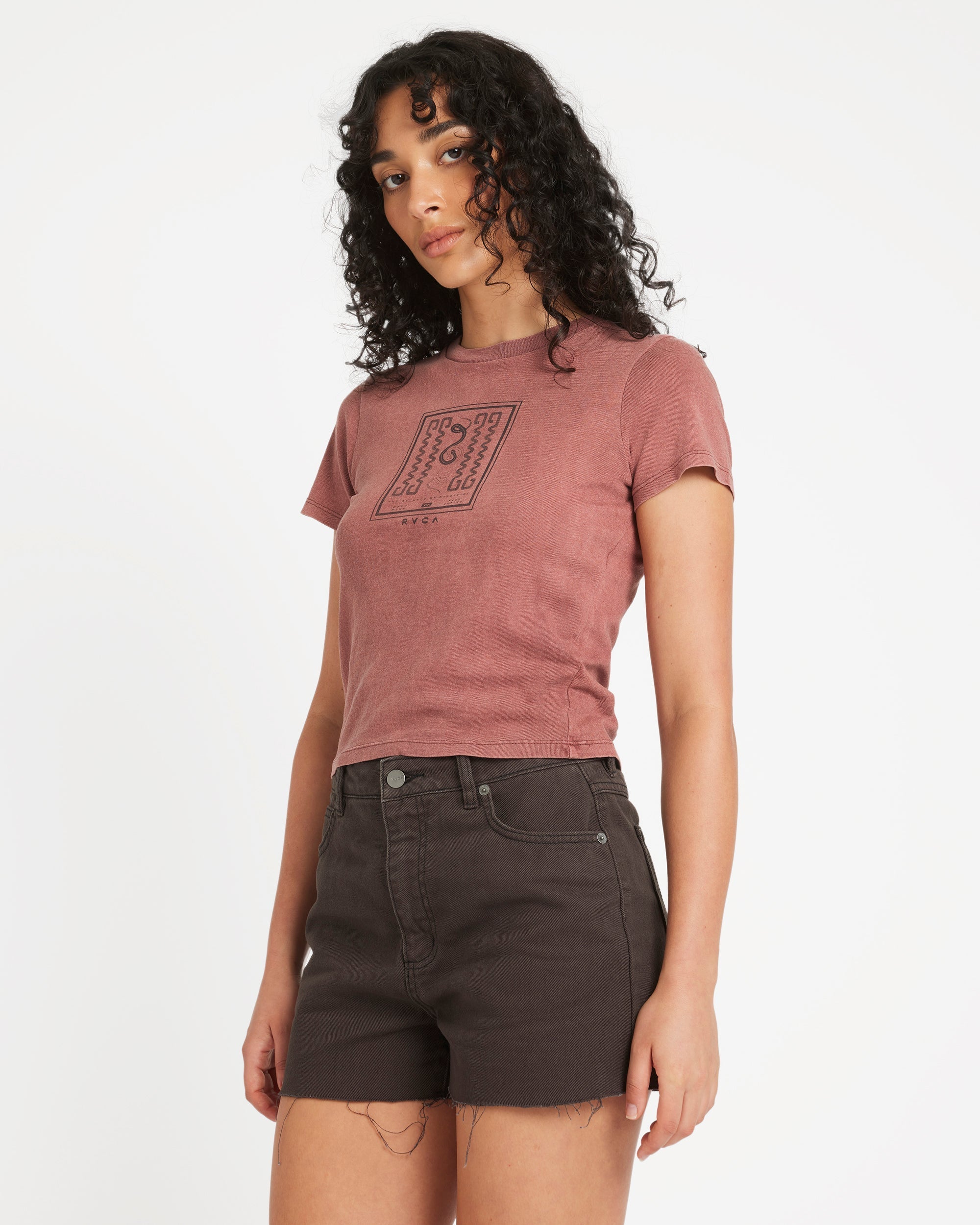 411 Tee - Mahogany | RVCA outlet
