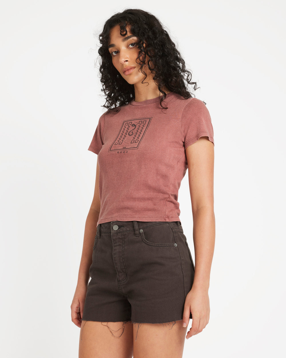 411 Tee - Mahogany | RVCA outlet