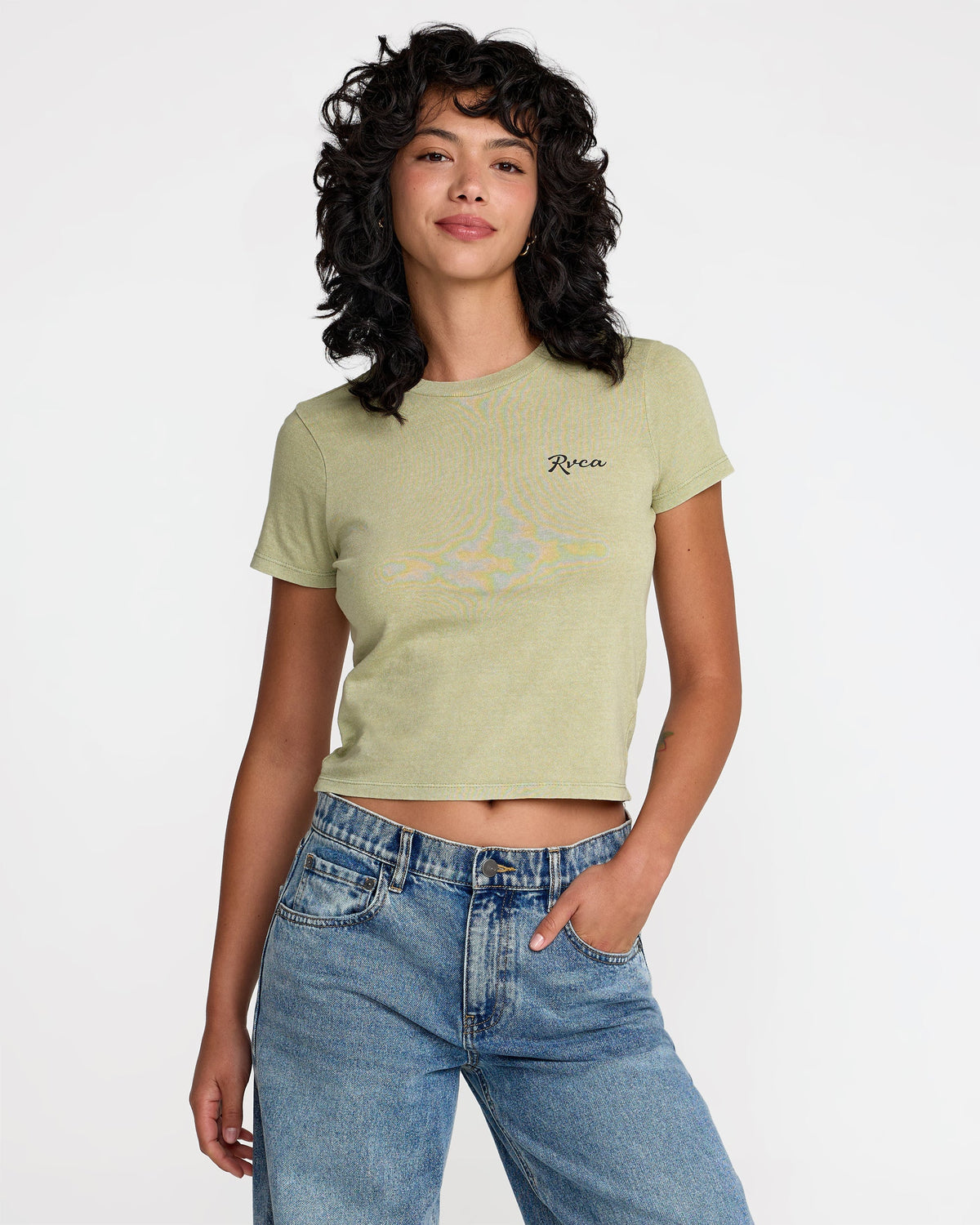 411 Tee - Sage Green | RVCA for sale