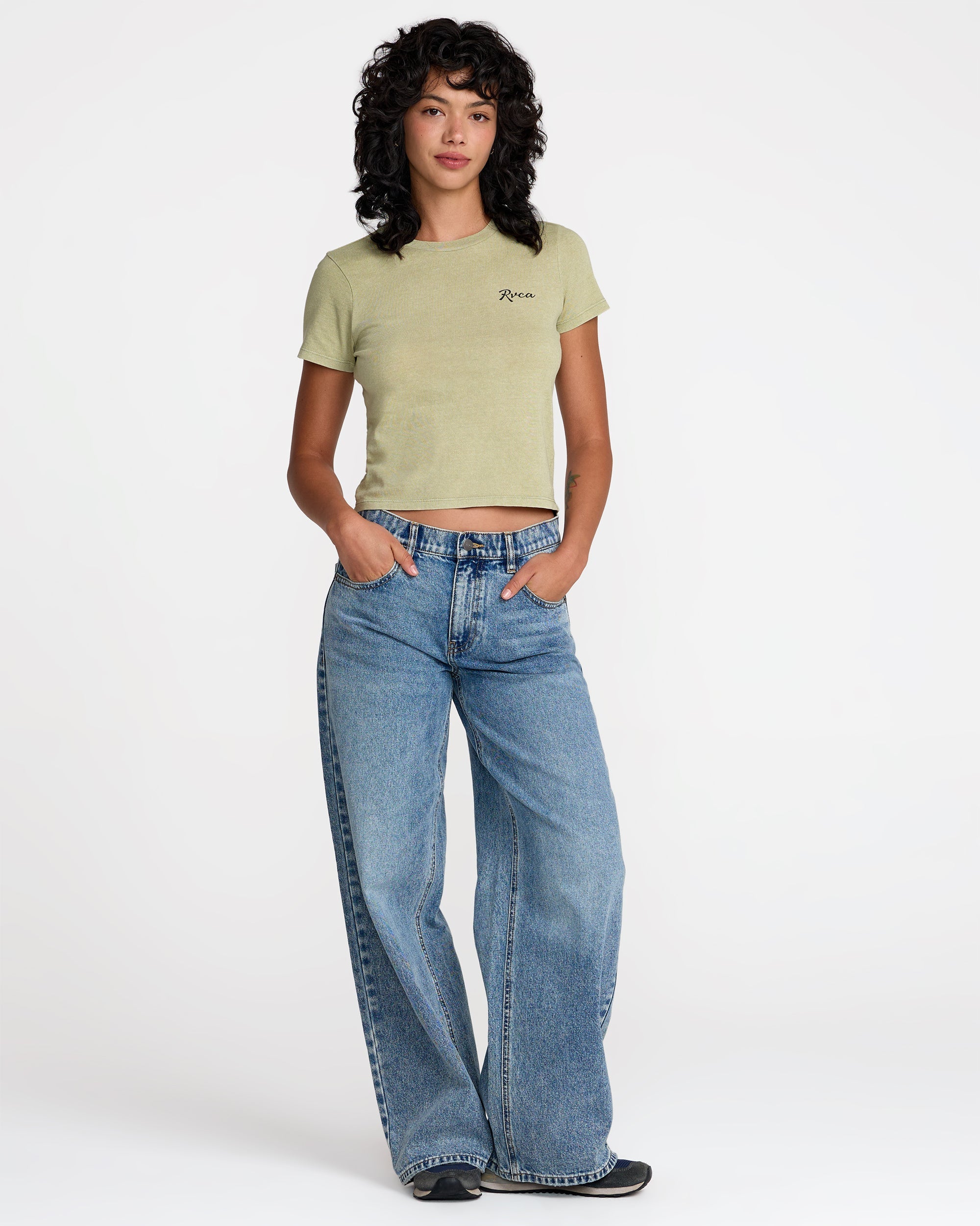 411 Tee - Sage Green | RVCA for sale