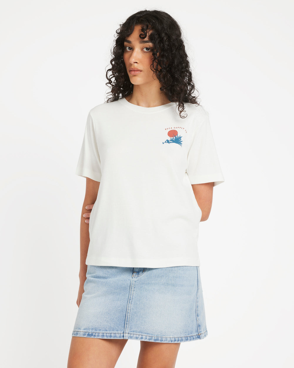 Icon Tee - Antique White | RVCA outlet