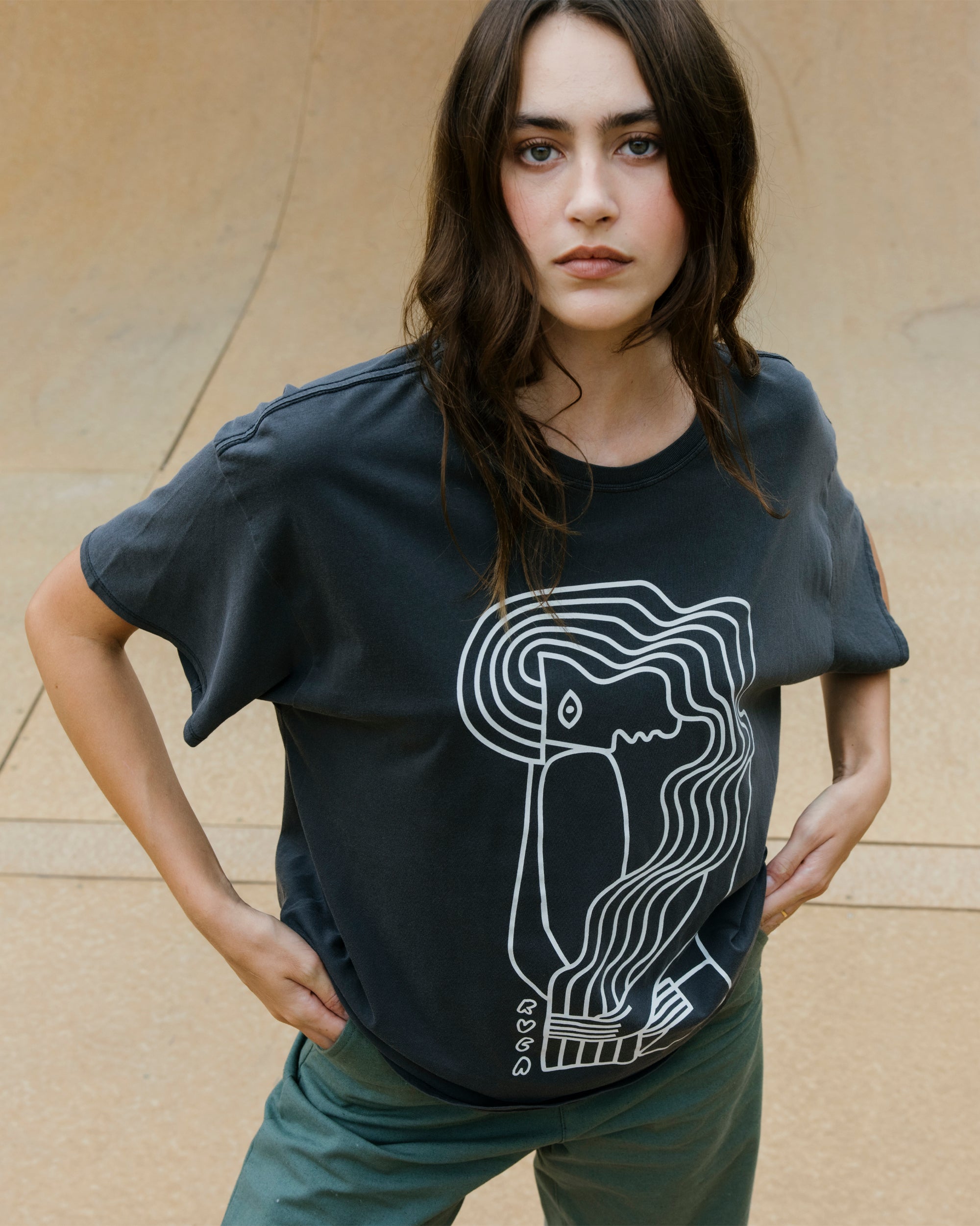 Baggie Tee II - Washed Black | RVCA on sale