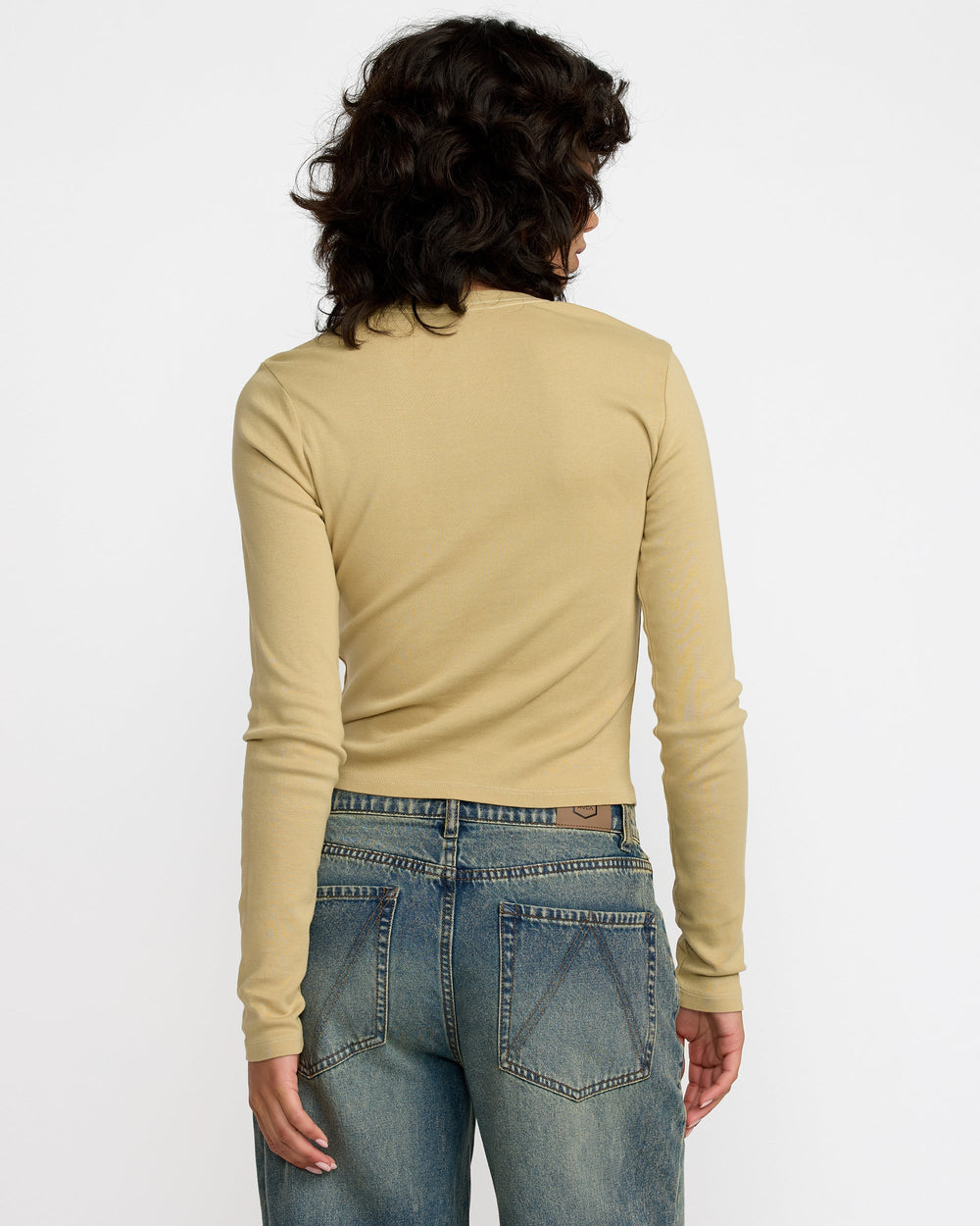 Fortune Long Sleeve Tee - Olive Grey | RVCA on sale