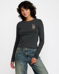 Fortune Long Sleeve Tee - Washed Black | RVCA sale