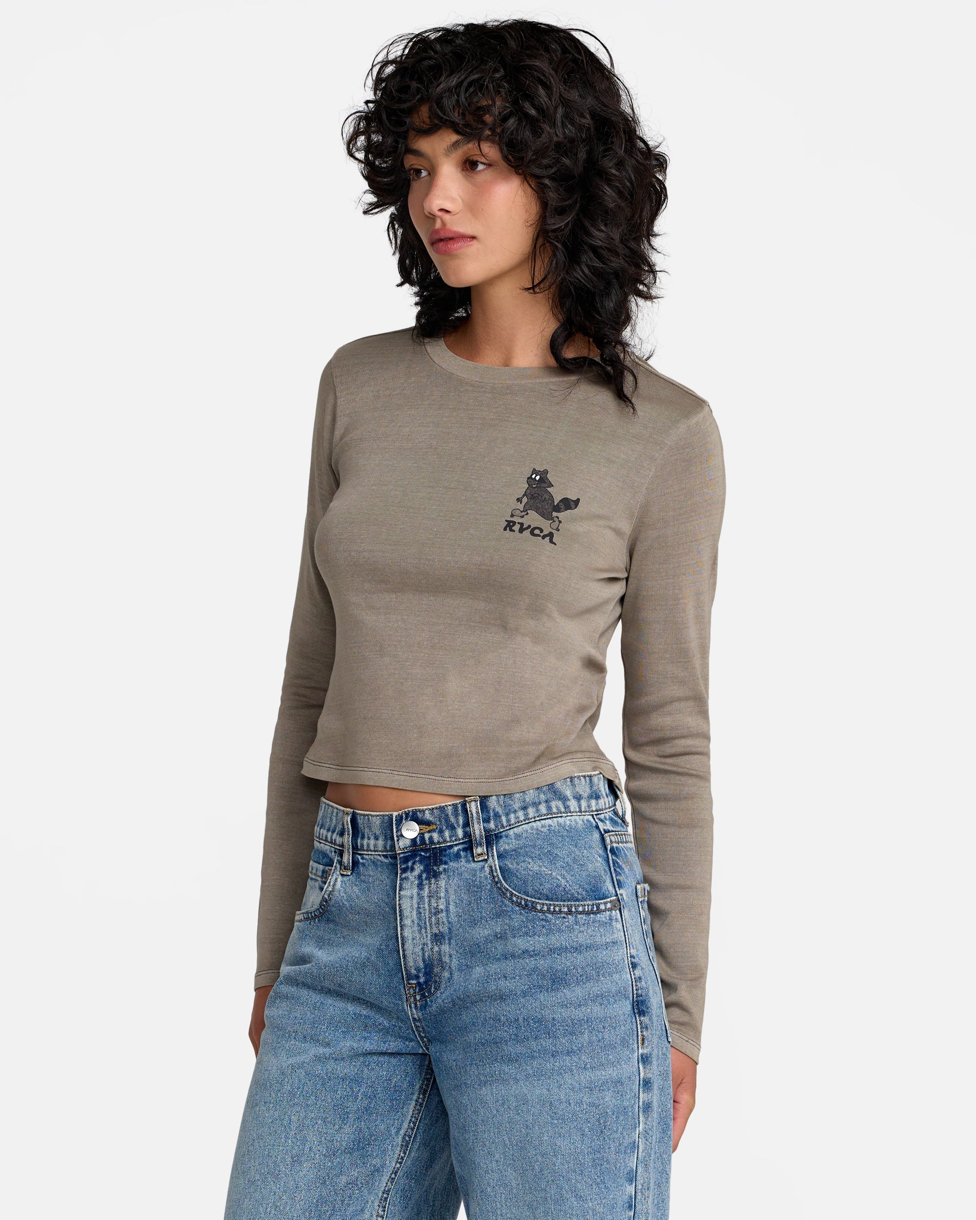 Fortune Long Sleeve Tee - Desert Taupe | RVCA near me