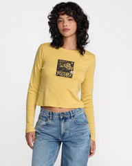 Mel G Long Sleeve Tee - Pale Yellow | RVCA discount
