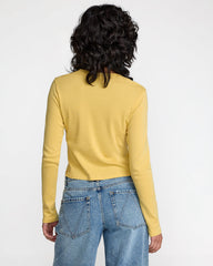 Mel G Long Sleeve Tee - Pale Yellow | RVCA discount