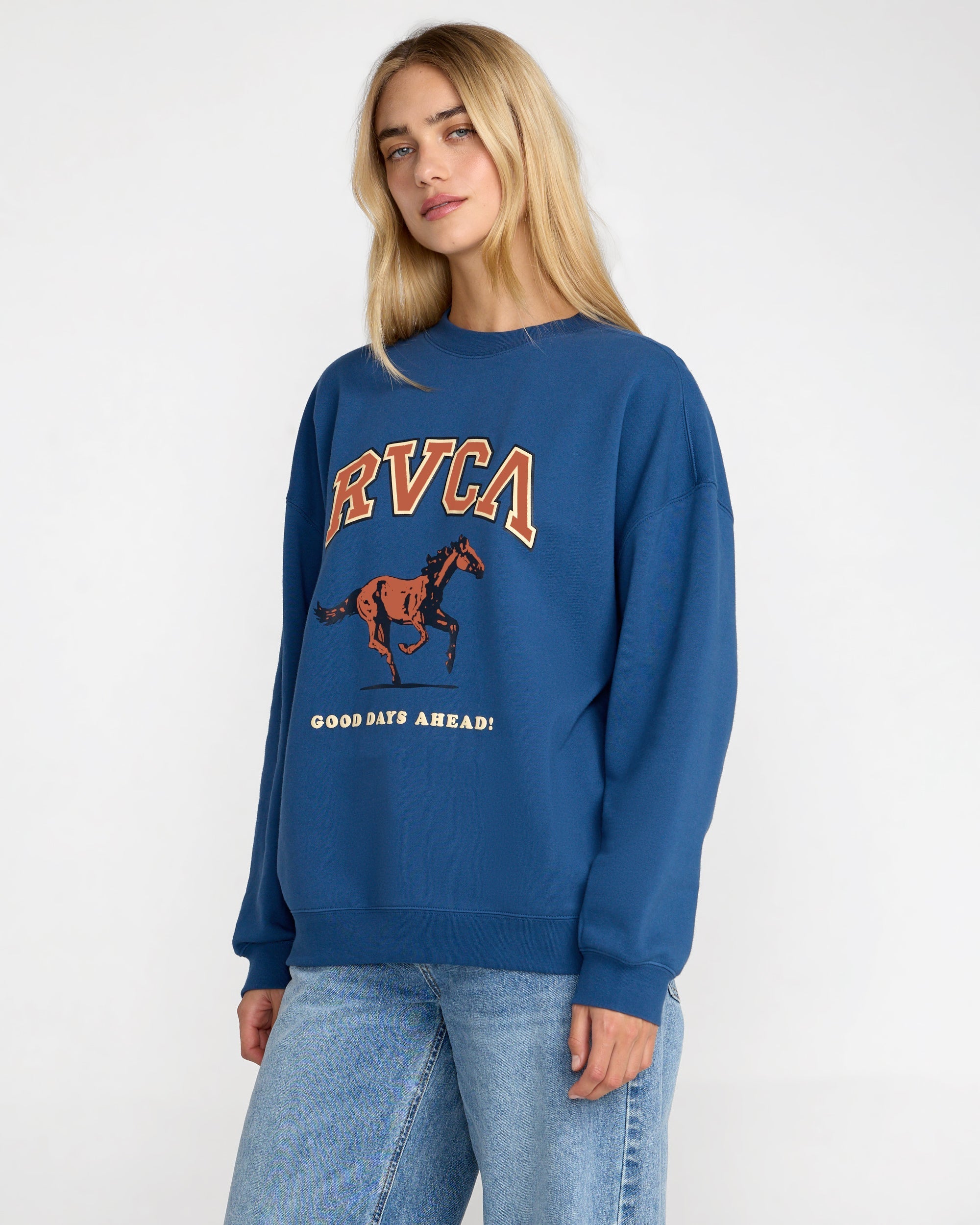 Neat Pullover - Ensign Blue | RVCA for sale
