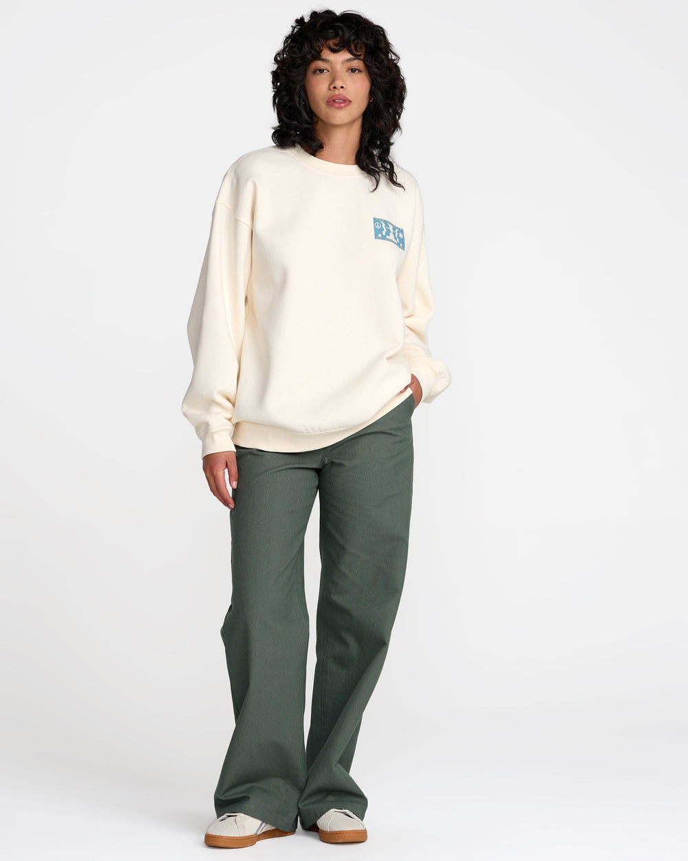 Baggie Boyfriend Pullover - Antique White | RVCA US