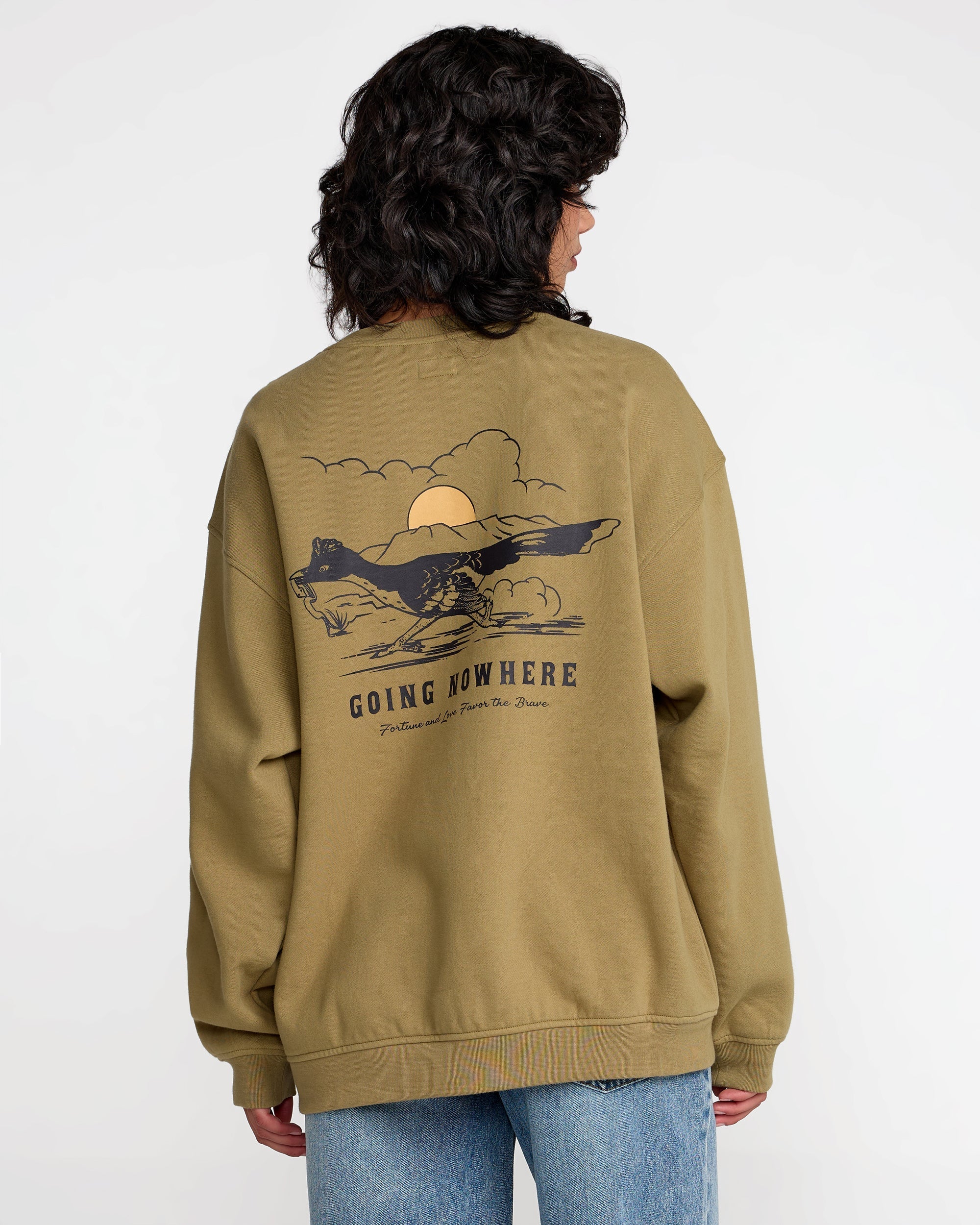 Baggie Boyfriend Pullover - Lentil Green | RVCA for sale