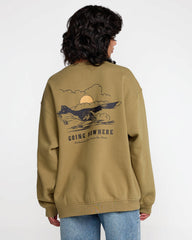 Baggie Boyfriend Pullover - Lentil Green | RVCA for sale