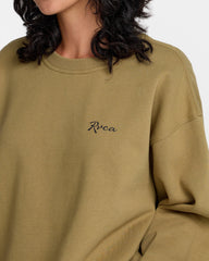 Baggie Boyfriend Pullover - Lentil Green | RVCA for sale