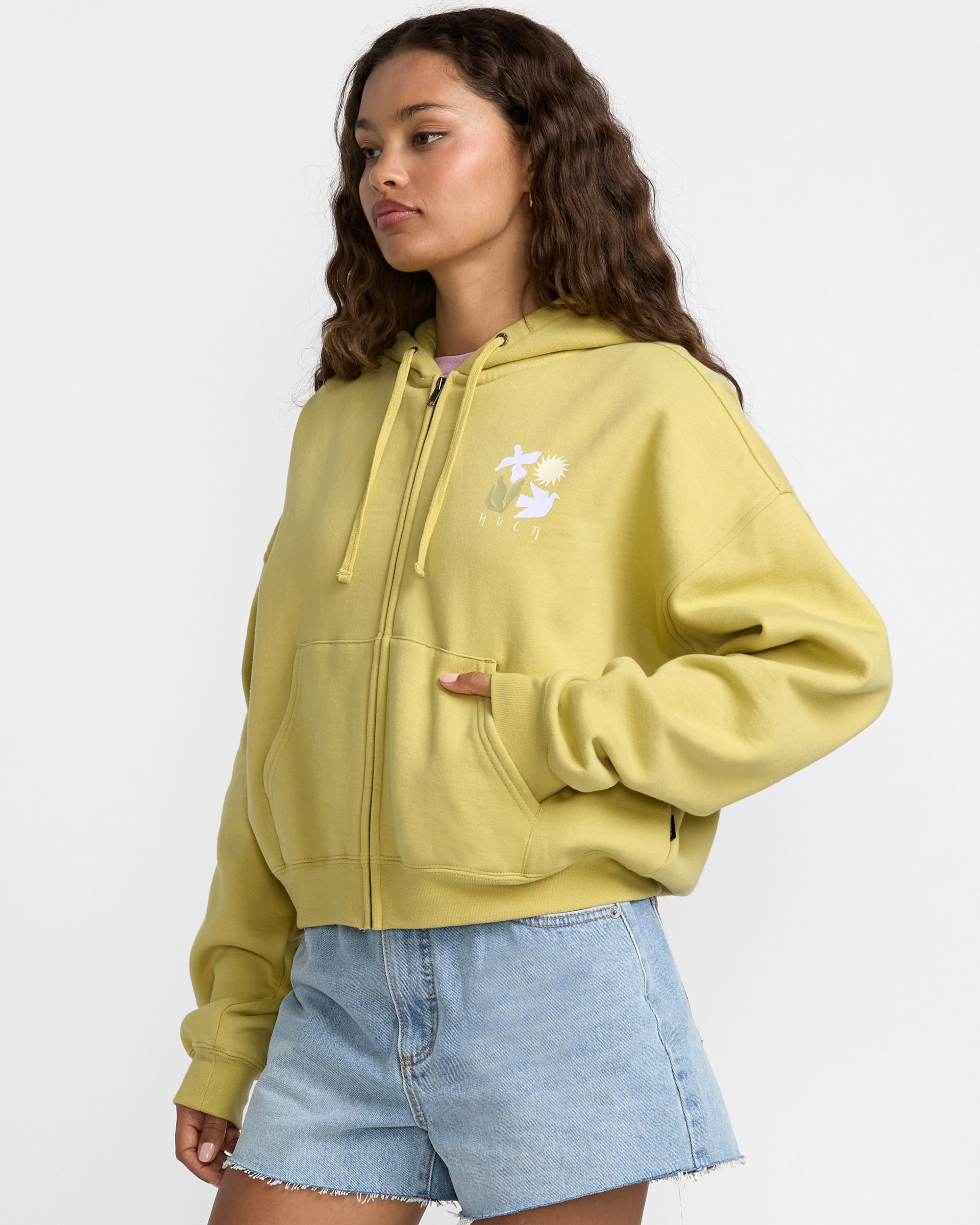 Court Hoodie - Thyme Green | RVCA on sale