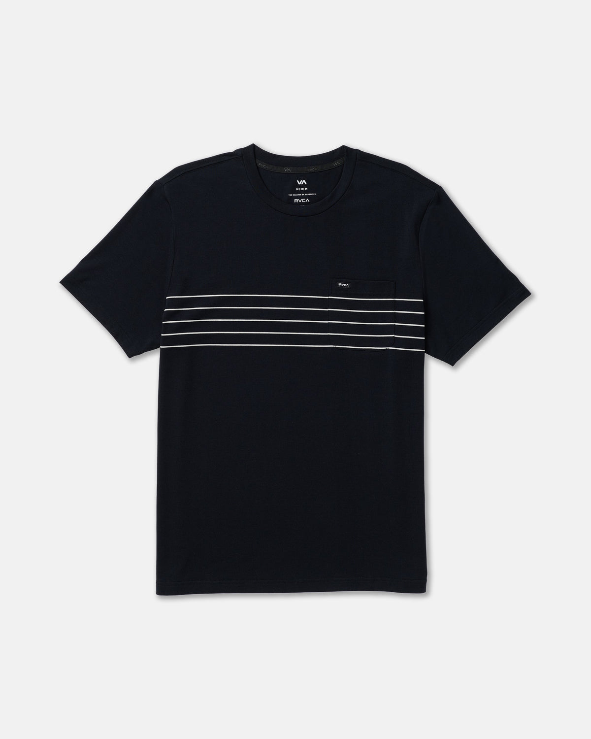 Balance Pocket Stripe Tee - Black | RVCA discount
