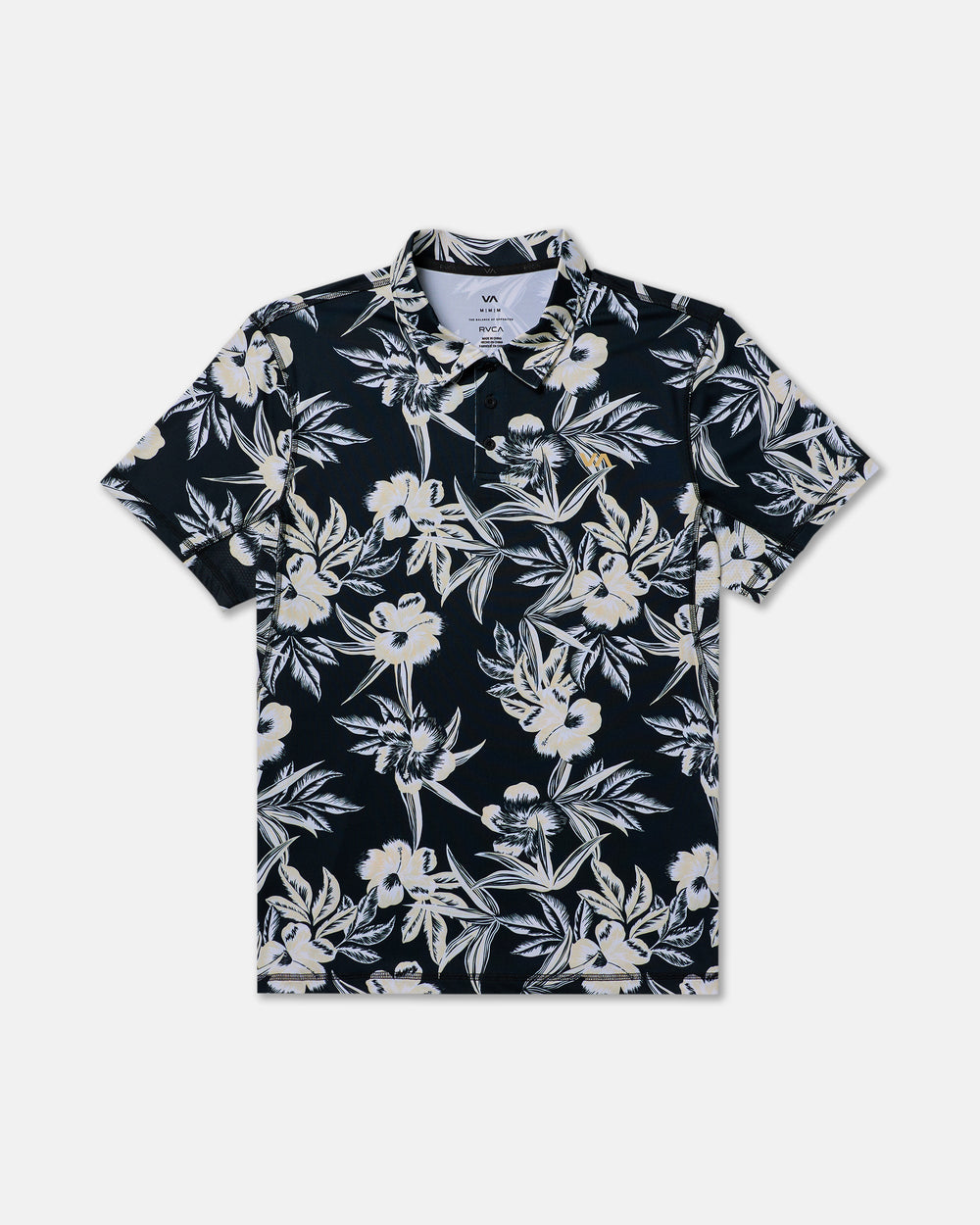 Sport Vent Polo - Black Floral | RVCA for sale
