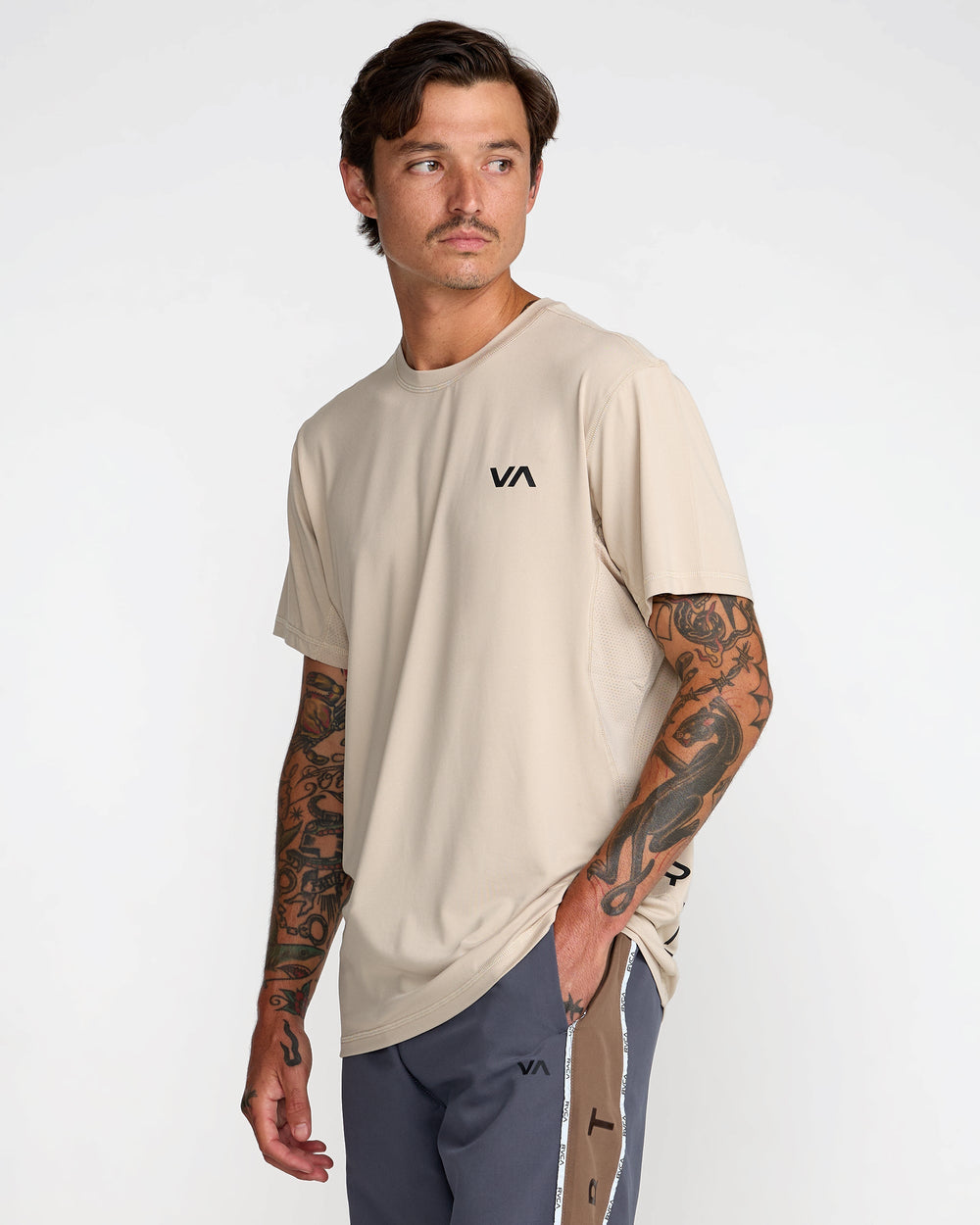 Sport Vent Short Sleeve Tee - Light Khaki | RVCA outlet