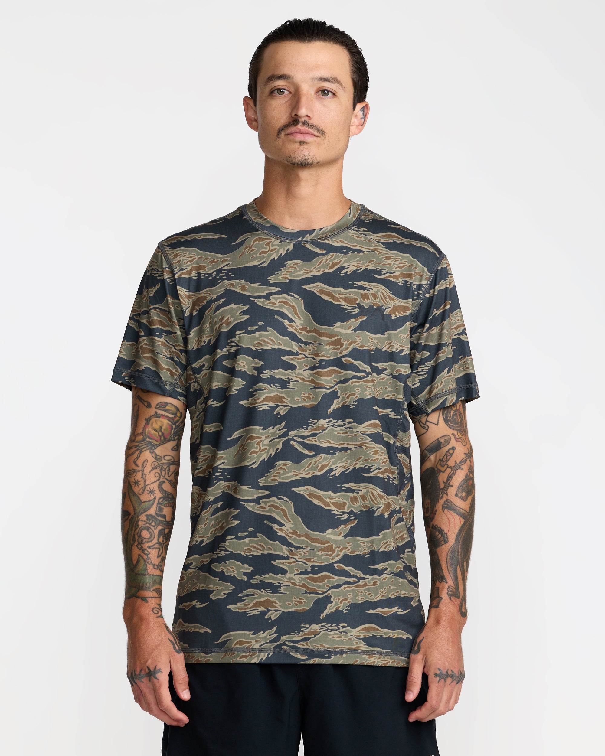 Sport Vent Short Sleeve Tee - Tiger Camo | RVCA for sale