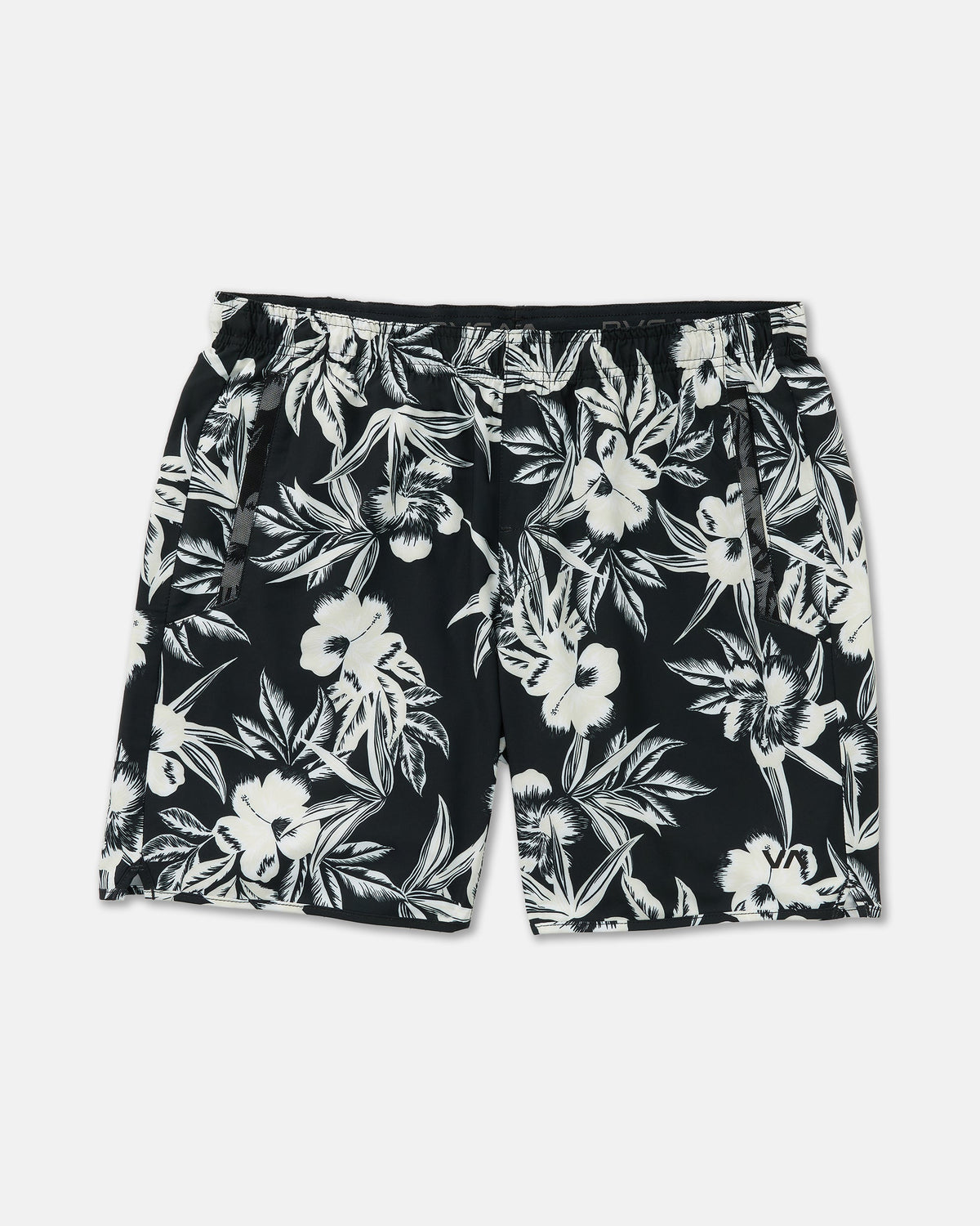 Hawaii Yogger Stretch 17" Shorts - Black Floral | RVCA on sale