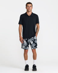 Hawaii Yogger Stretch 17" Shorts - Black Floral | RVCA on sale