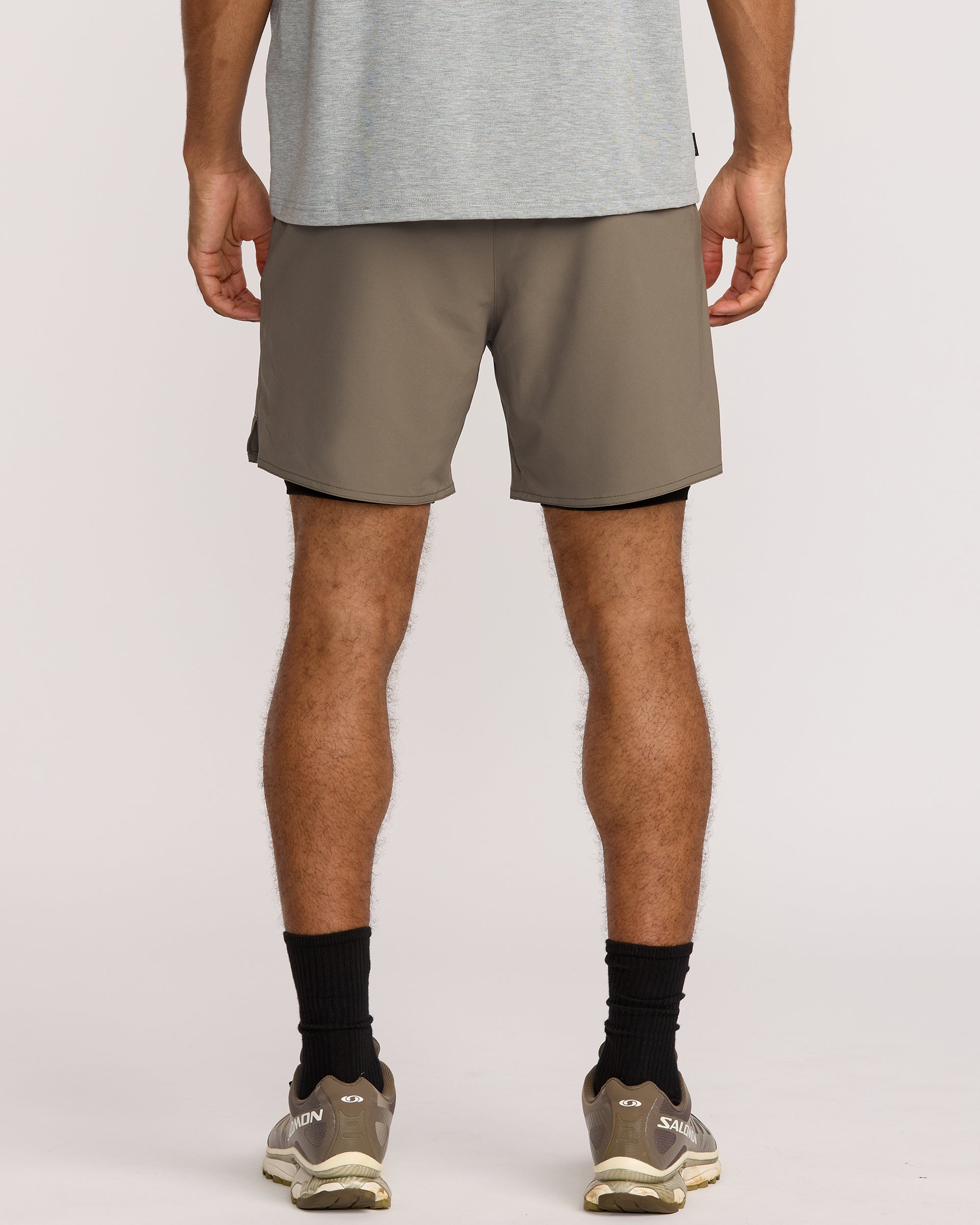 Yogger 2 In 1 Short 17" Short - Mushroom | RVCA outlet