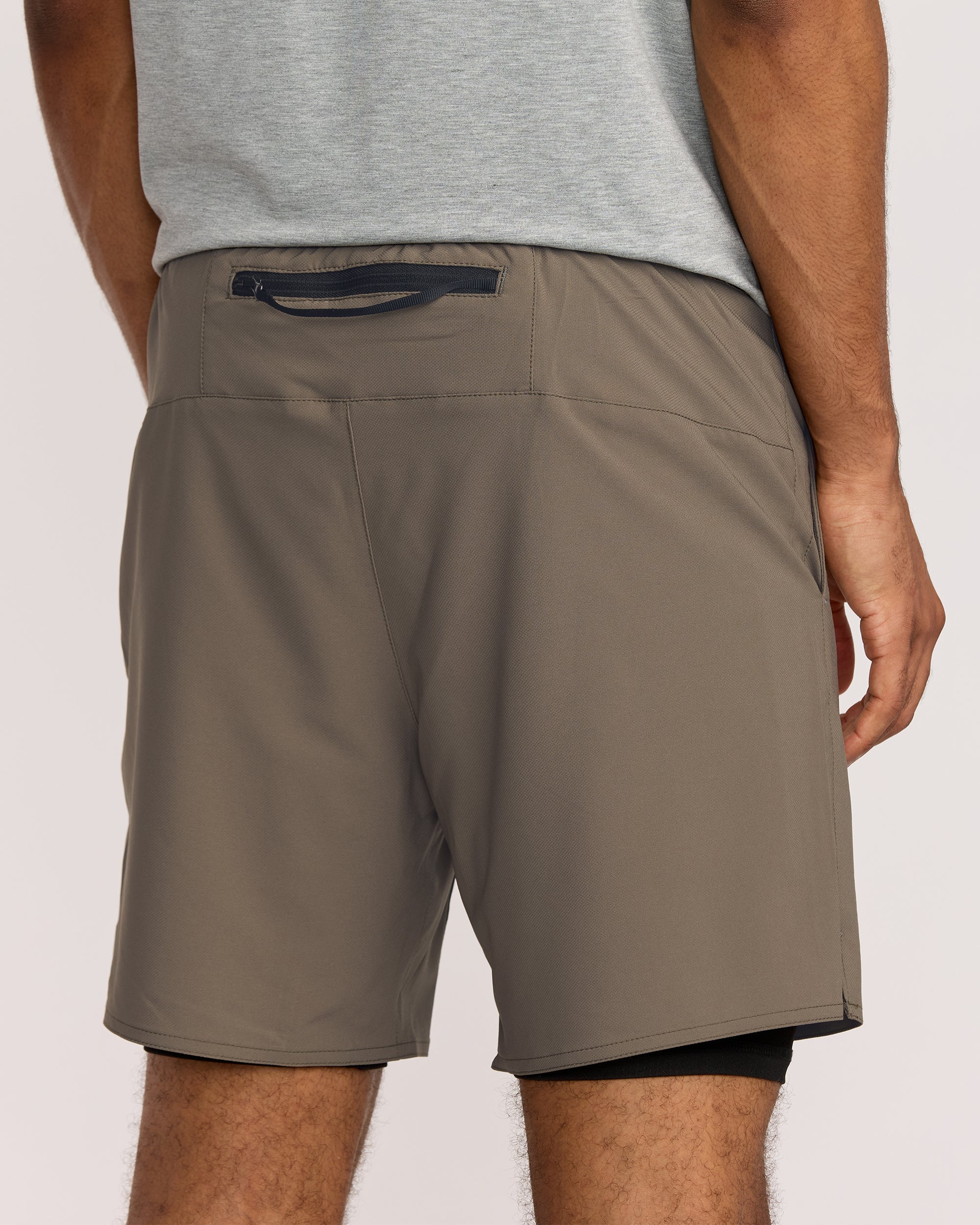 Yogger 2 In 1 Short 17" Short - Mushroom | RVCA outlet