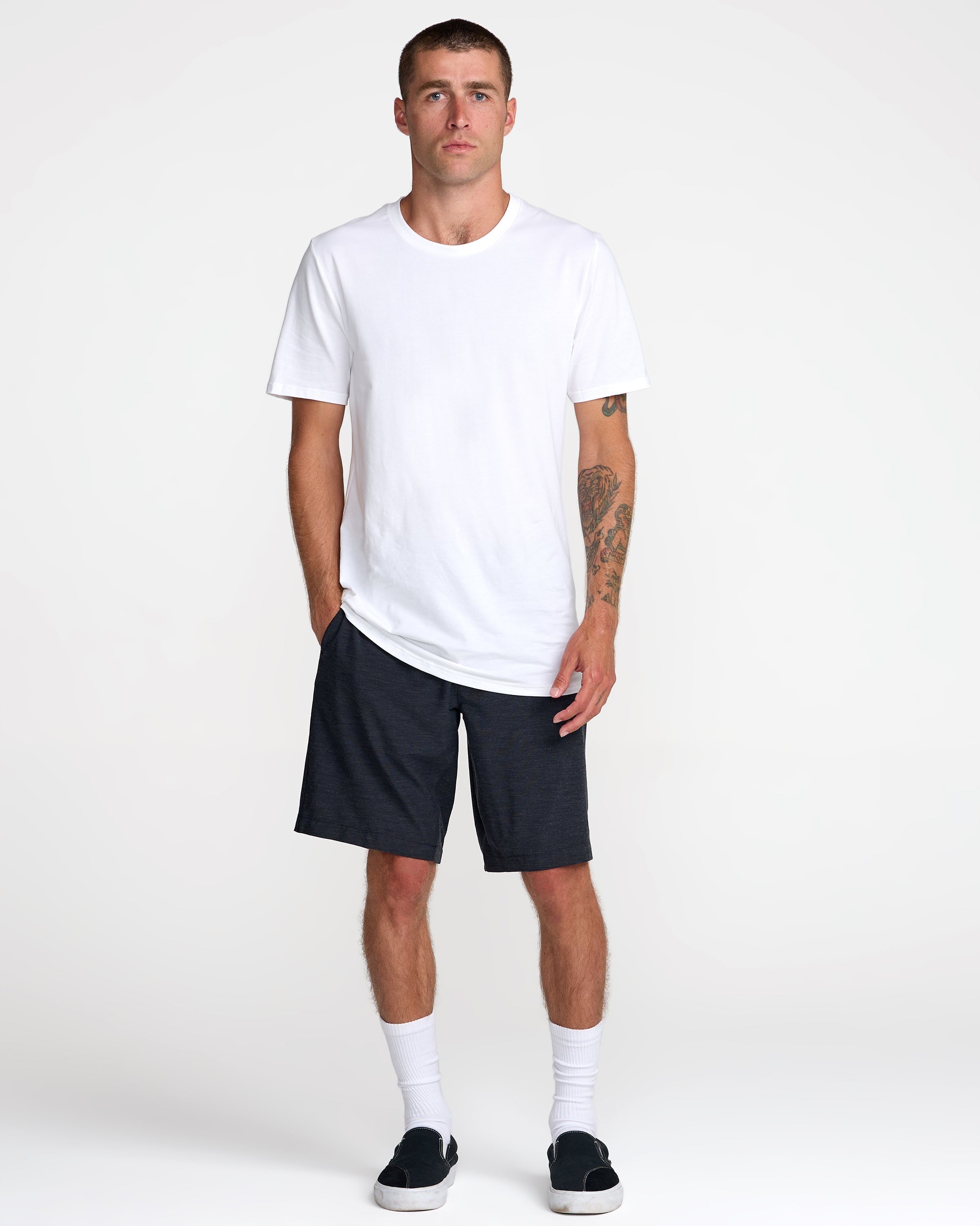 Sport Course Chino Short - Heather Black | RVCA for sale