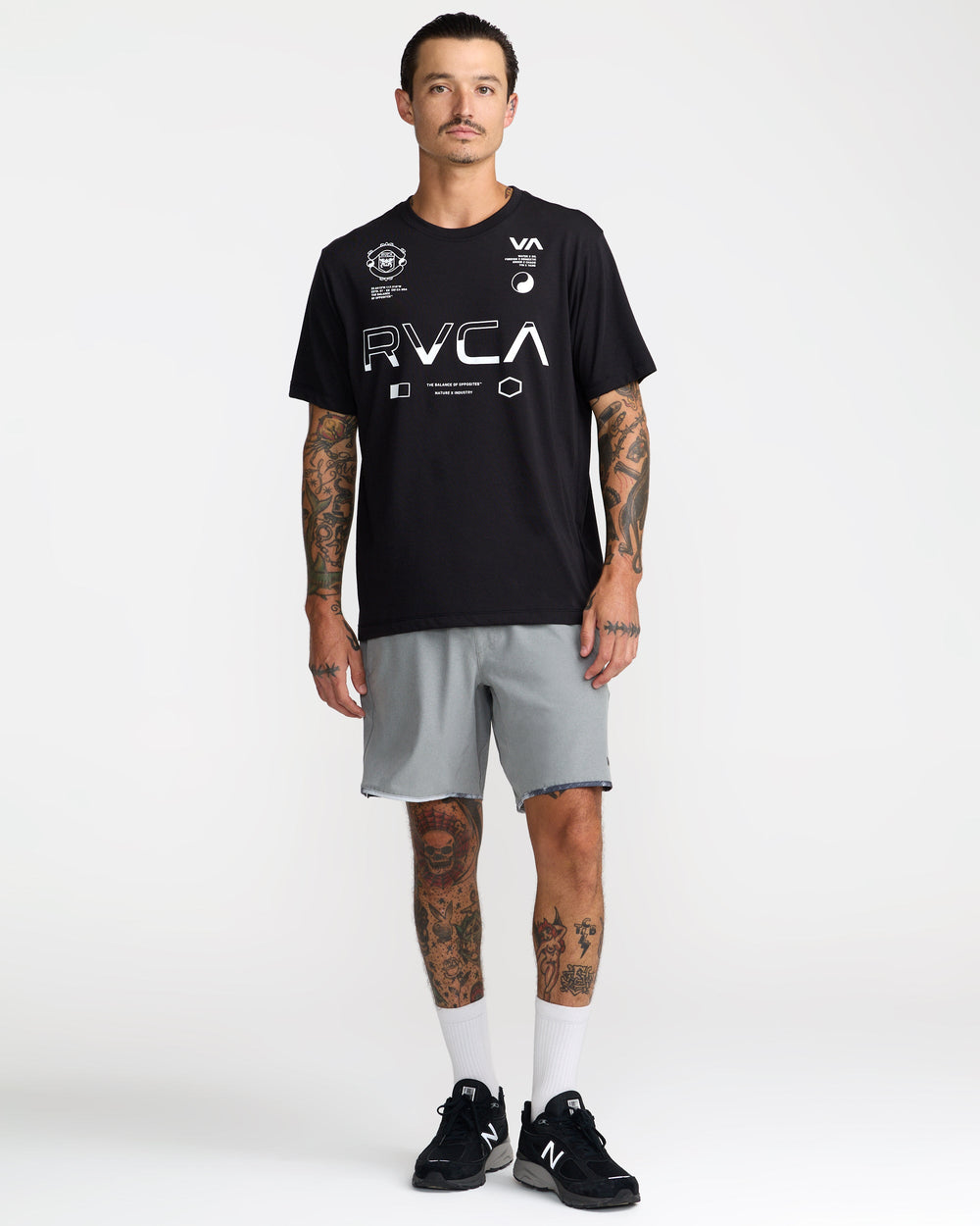 Yogger Stretch Contrast 17" Shorts - Heather Grey 1 | RVCA sale