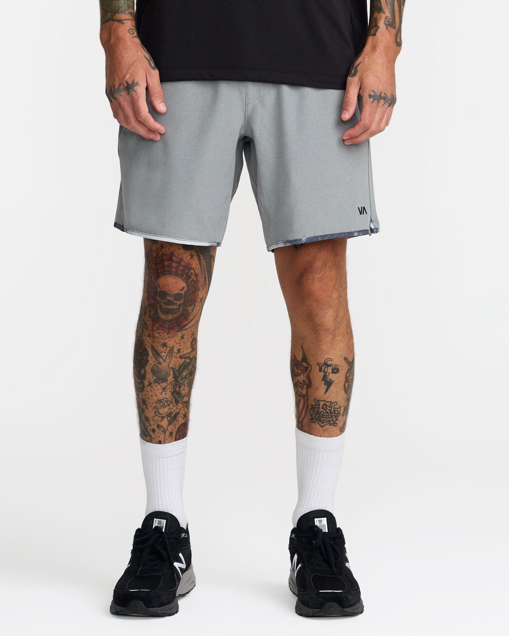 Yogger Stretch Contrast 17" Shorts - Heather Grey 1 | RVCA sale