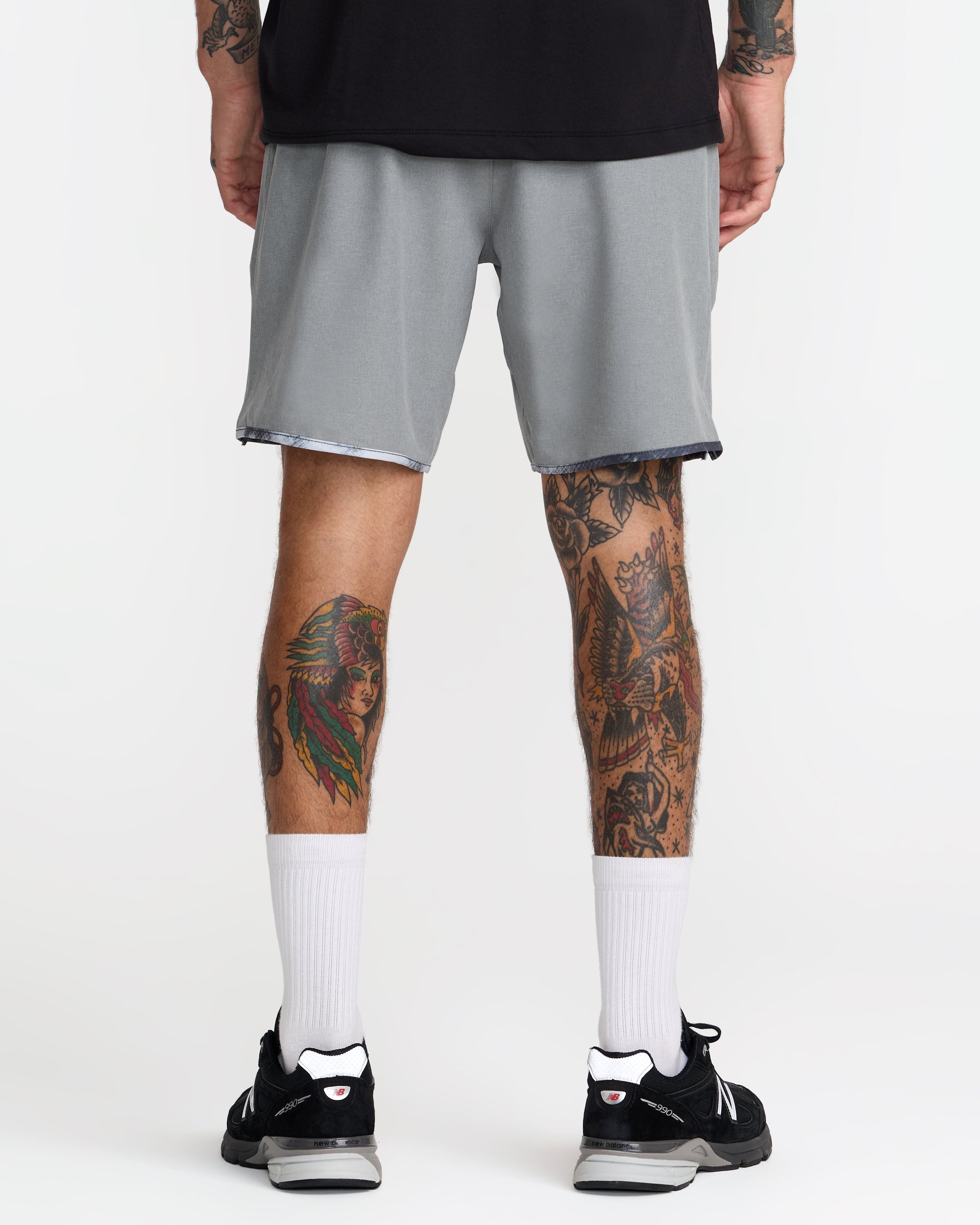 Yogger Stretch Contrast 17" Shorts - Heather Grey 1 | RVCA sale