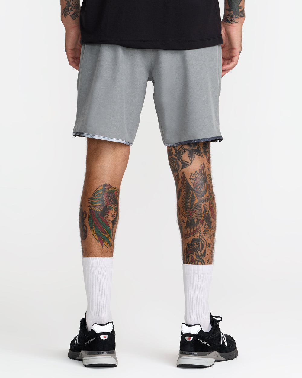 Yogger Stretch Contrast 17" Shorts - Heather Grey 1 | RVCA sale