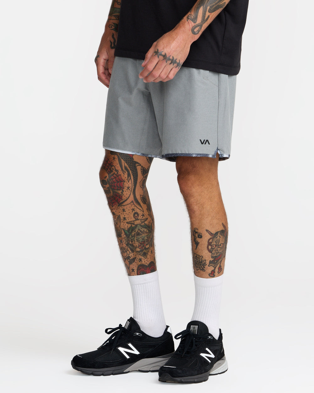 Yogger Stretch Contrast 17" Shorts - Heather Grey 1 | RVCA sale