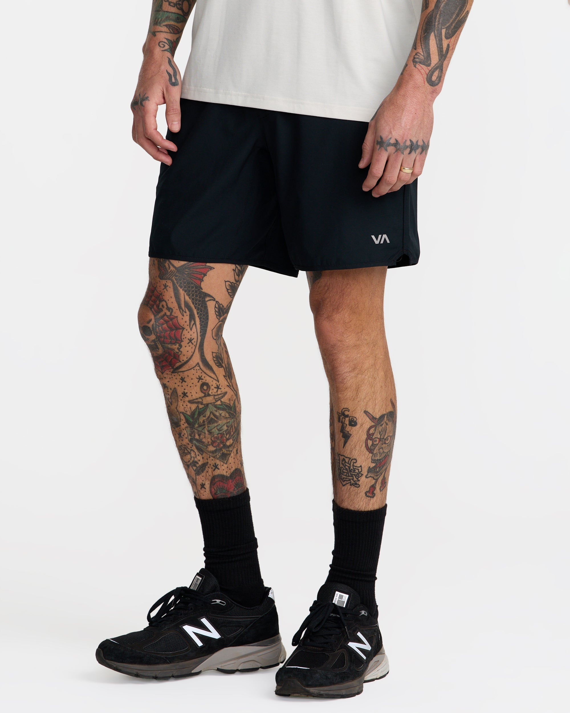Yogger Stretch 17" Short - Black | RVCA on sale